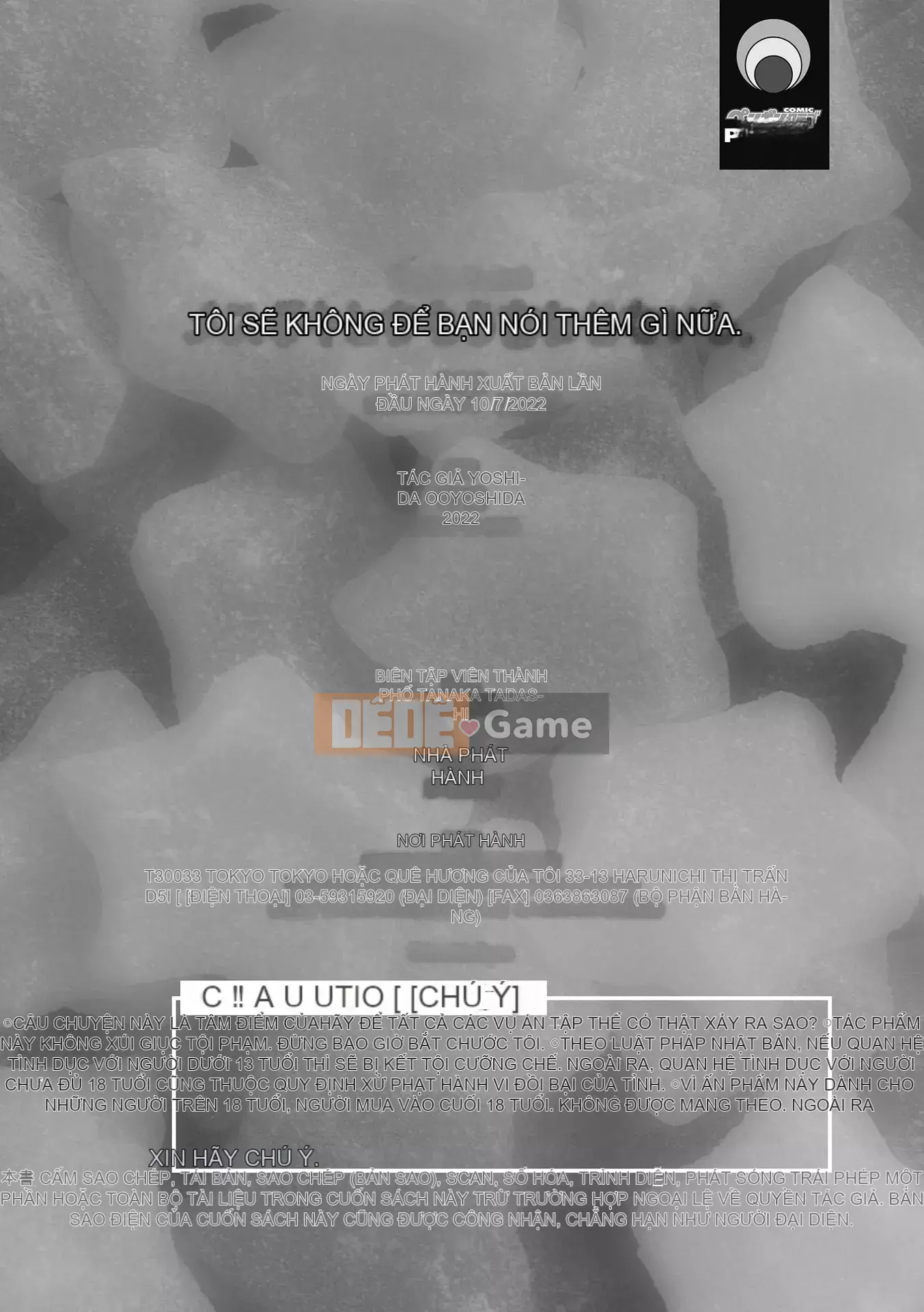 [Yoshida] Tôi sẽ không để bạn gọi tôi là nhóc nữa đâu.