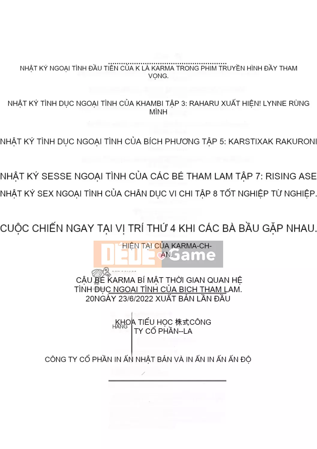 [Tetsuya Kobayashi] Nhật ký tình dục gian lận bí mật của Karma-chan Bitch tham lam [Kỹ thuật số]