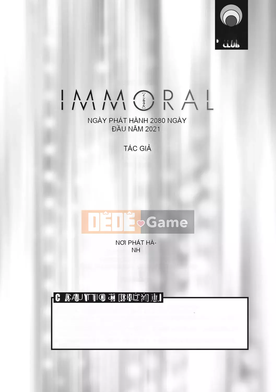 [Cuvie] IMMORAL [Phiên bản DL] [với lợi ích phiên bản điện tử]