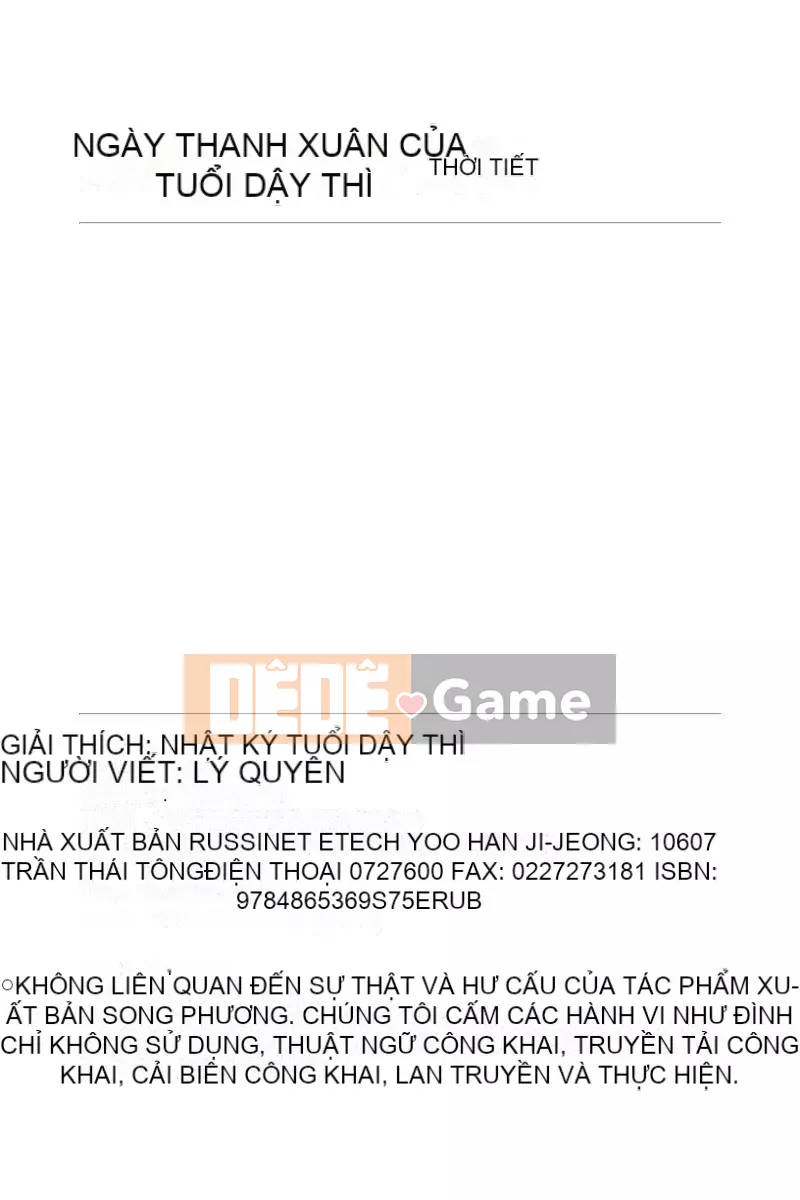 [Mega Nei] Nhật Ký Giới Tính Tuổi Dậy Thì