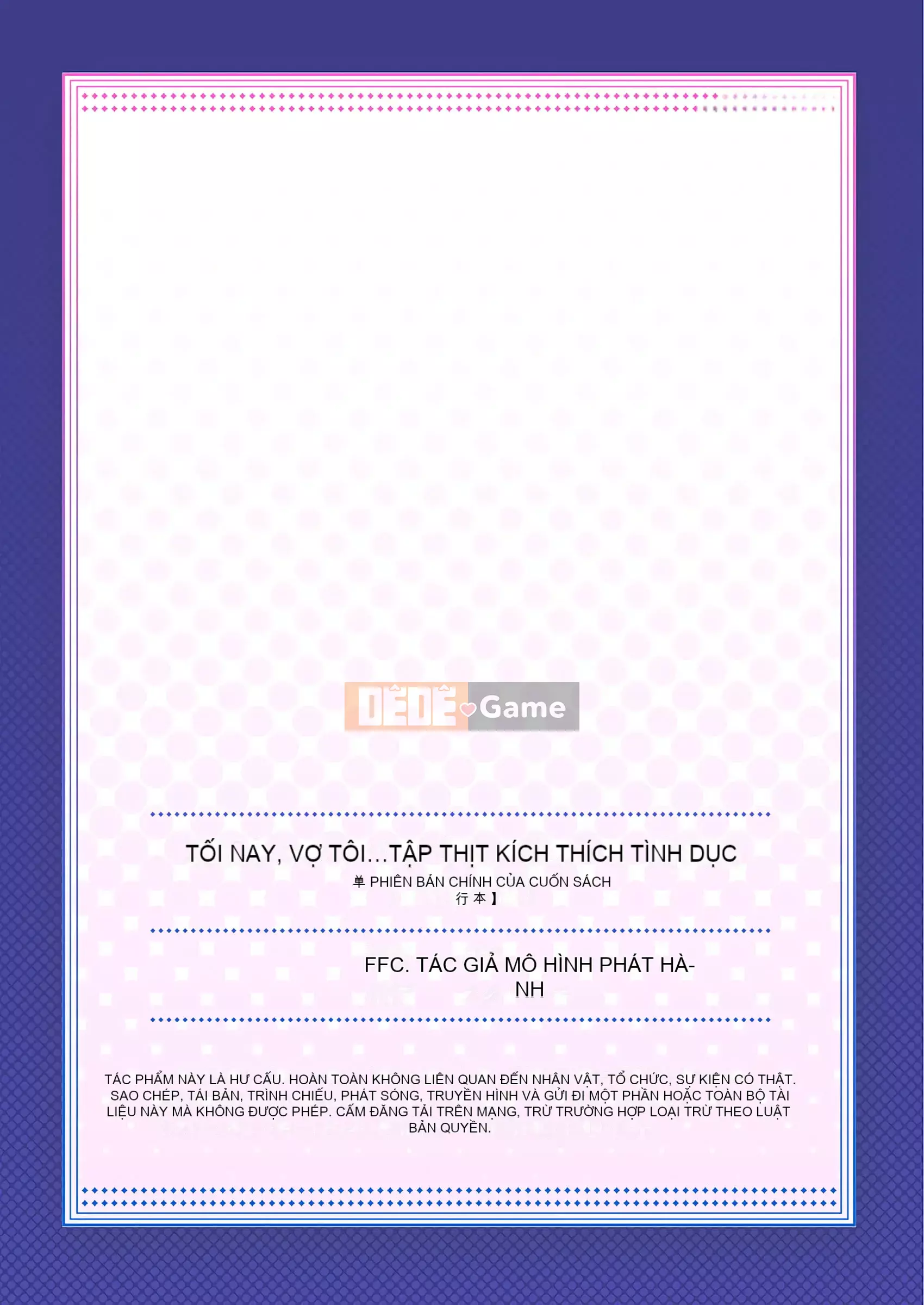 [FFC] Tại thẩm mỹ viện mọc sừng, tối nay, vợ tôi...