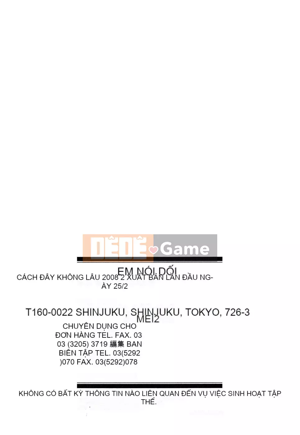 [Yoko Ohnami] Bạn là một kẻ nói dối.