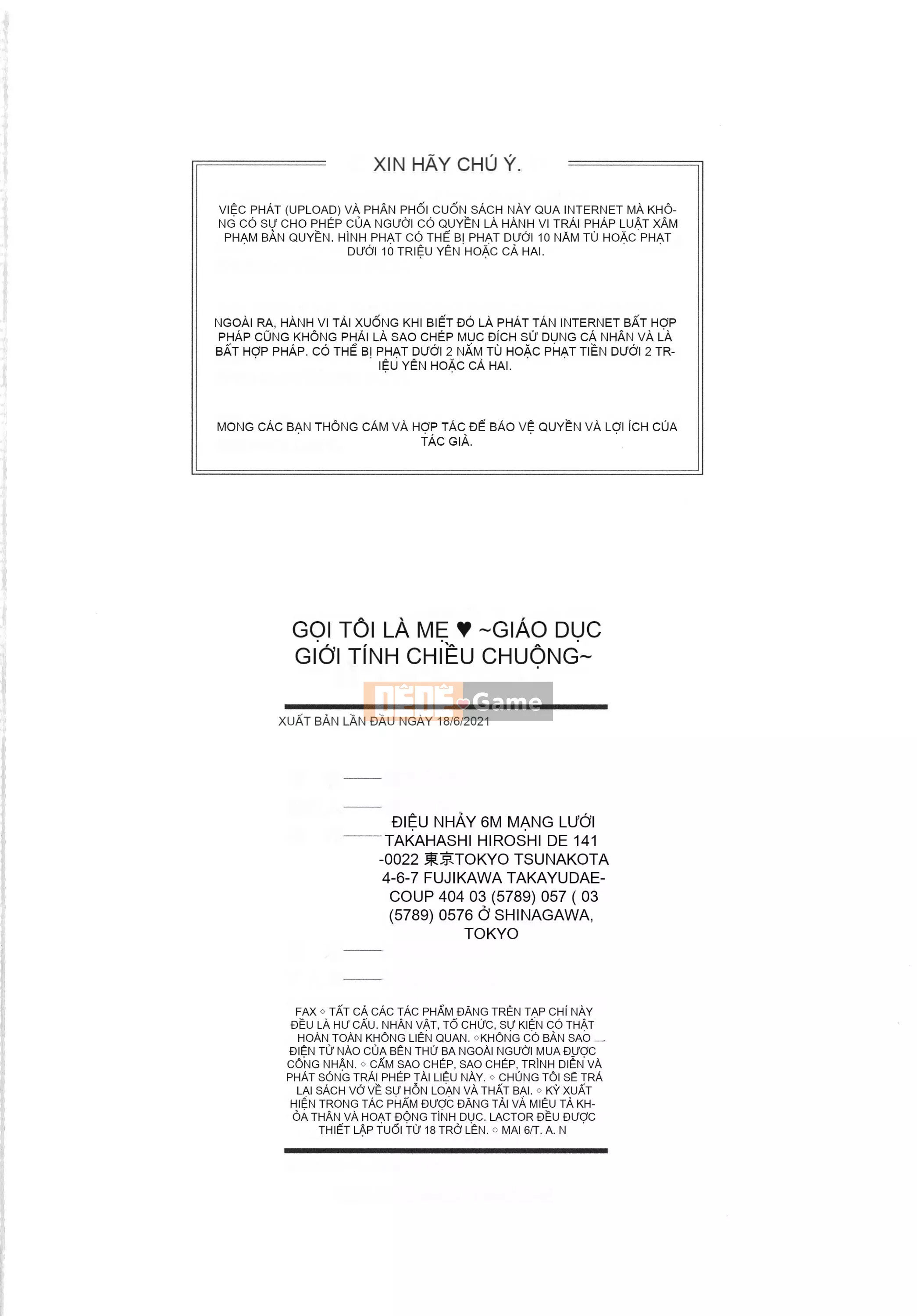 [Mairoku Maimu] Gọi tôi là mẹ ~Giáo dục giới tính hư hỏng~ [Đừng tin tưởng và ủng hộ truyện tranh Irodori!]