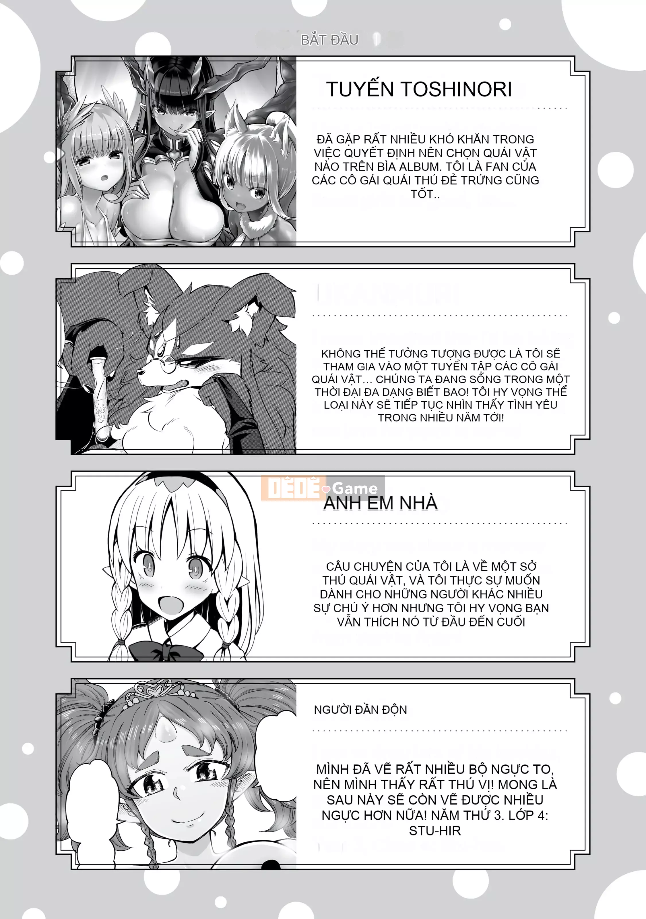 Những cô gái quái vật có nhu cầu về hạt giống