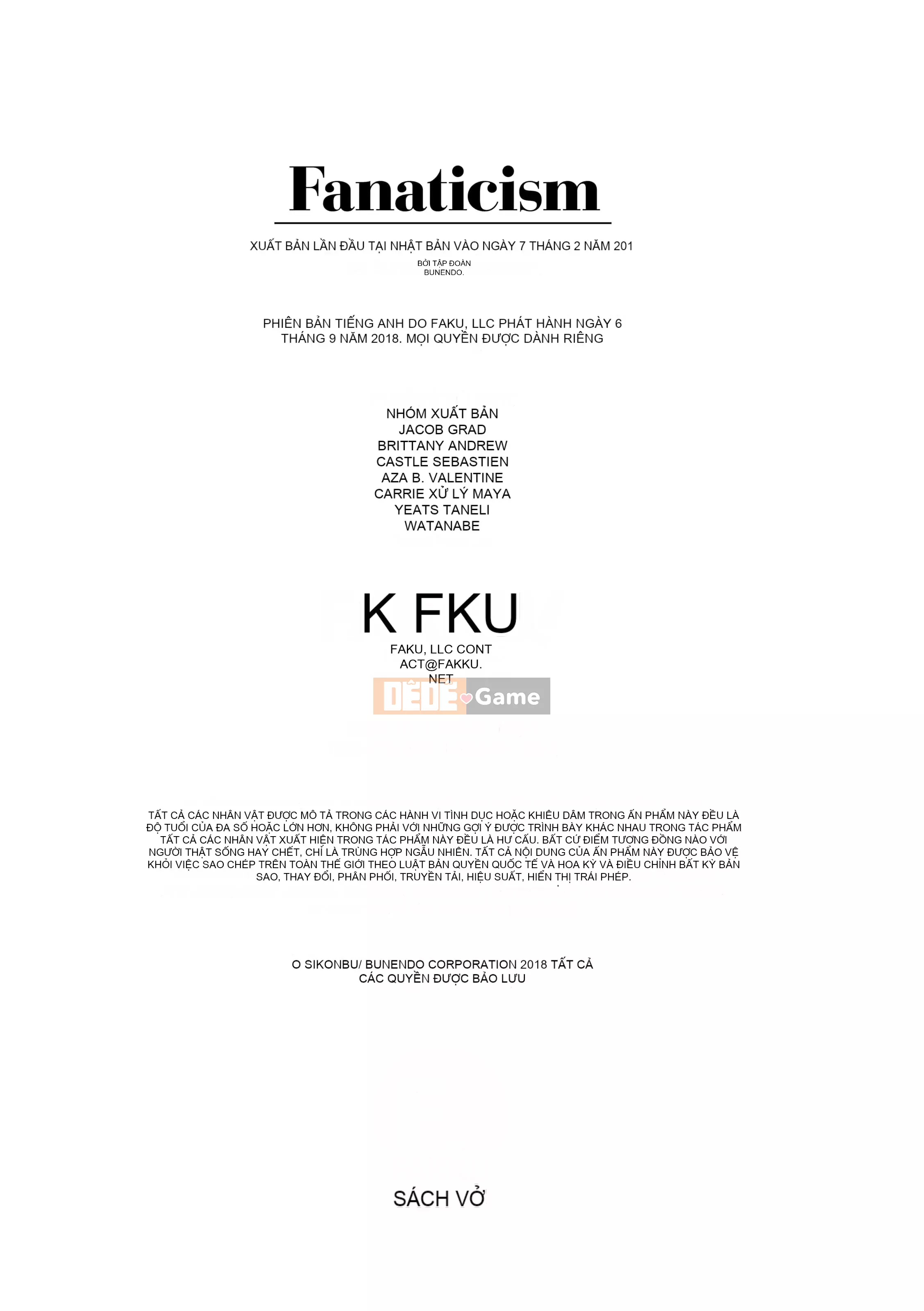 [Siokonbu] Cuồng tín