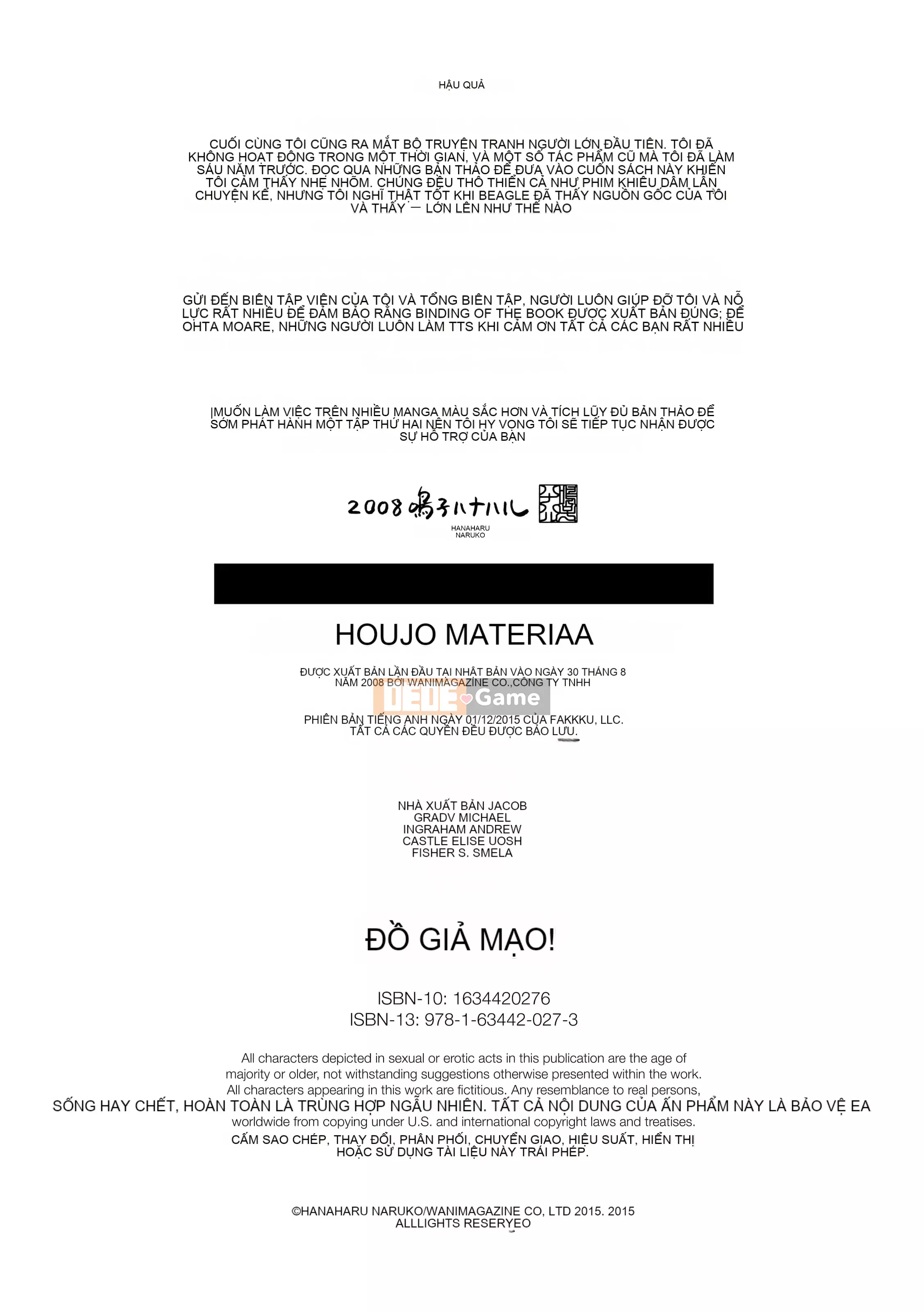 [Hanaharu Naruco] Tài liệu Shoujo