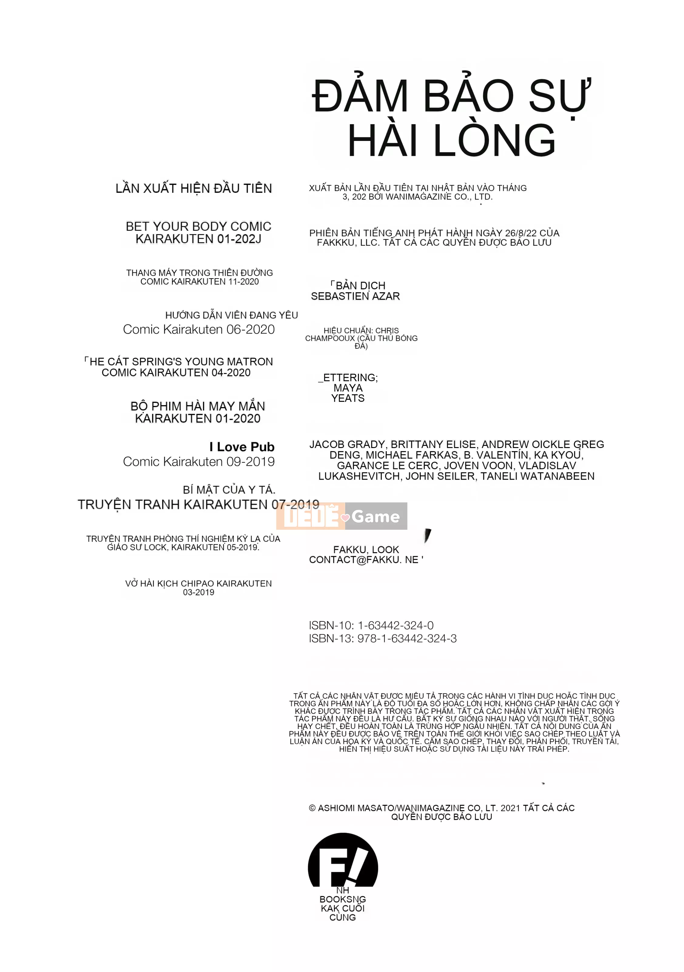 [Ashiomi Masato] Đảm bảo sự hài lòng