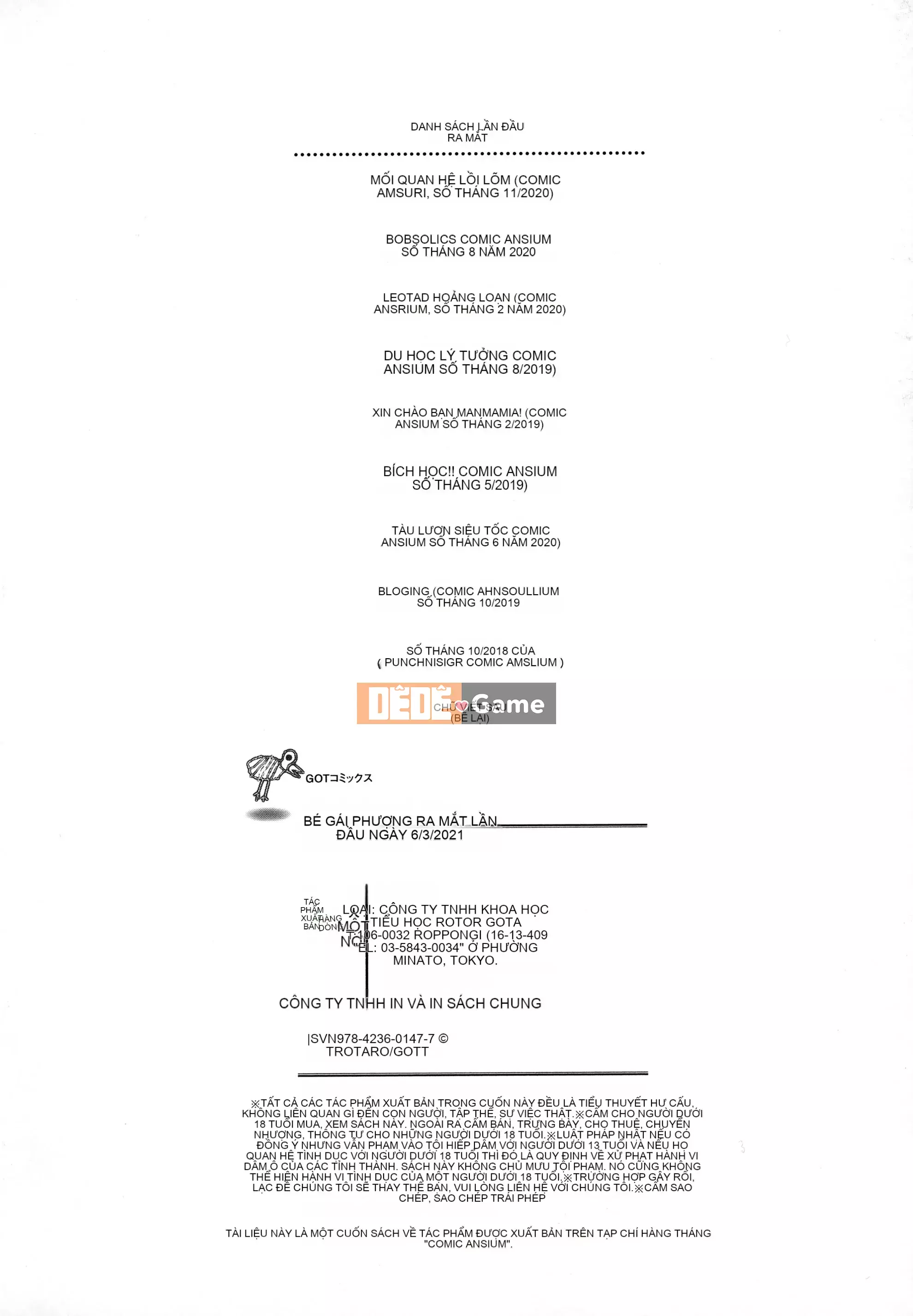 [Torotaro] Shoujo Fondyu + tờ rơi 4P