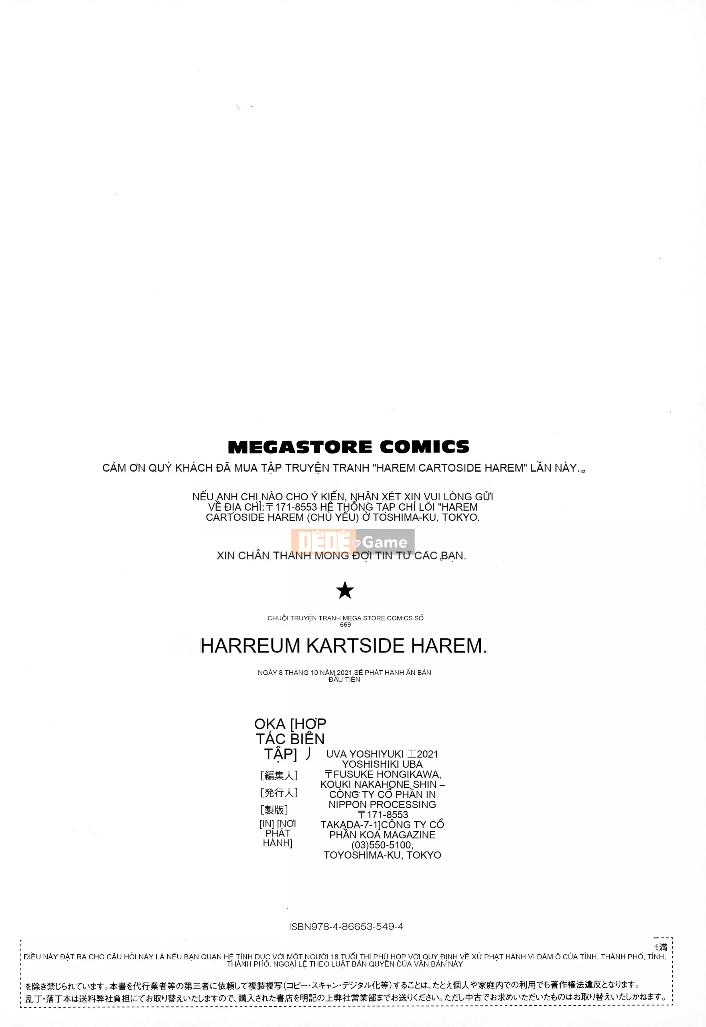 [Yoshiyuki Uba] Hậu cung Giáo phái HAREM