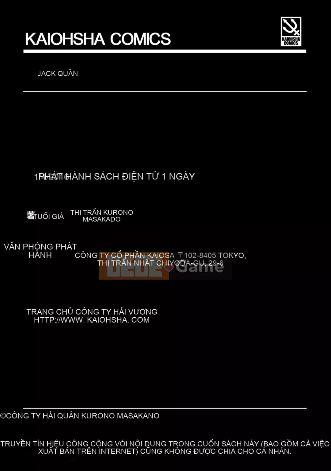 [Kurono Masakado] Crotchet Jack [Tiếng Trung]