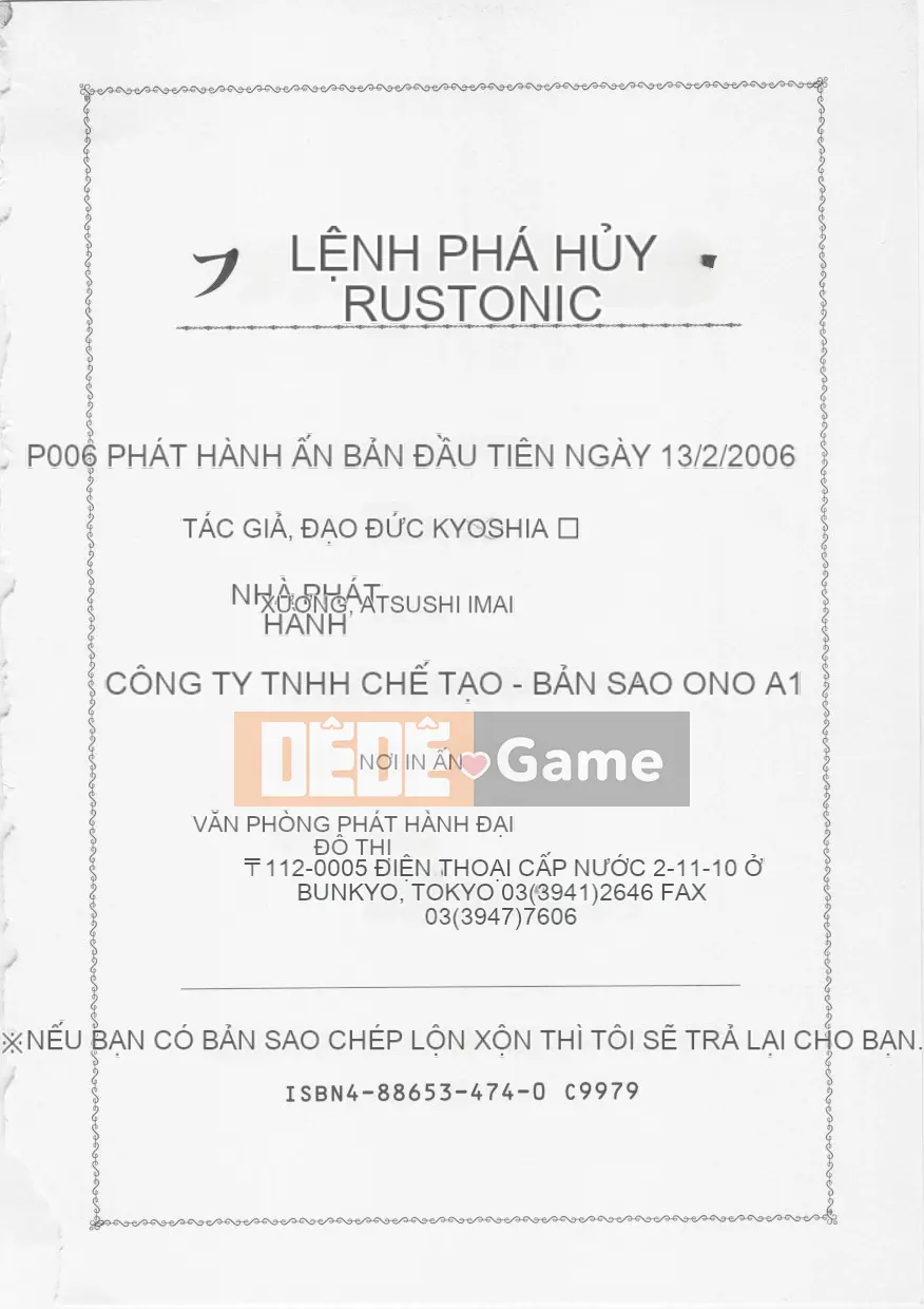 [Anzaki Moral] Chỉ thị hủy diệt Platonic