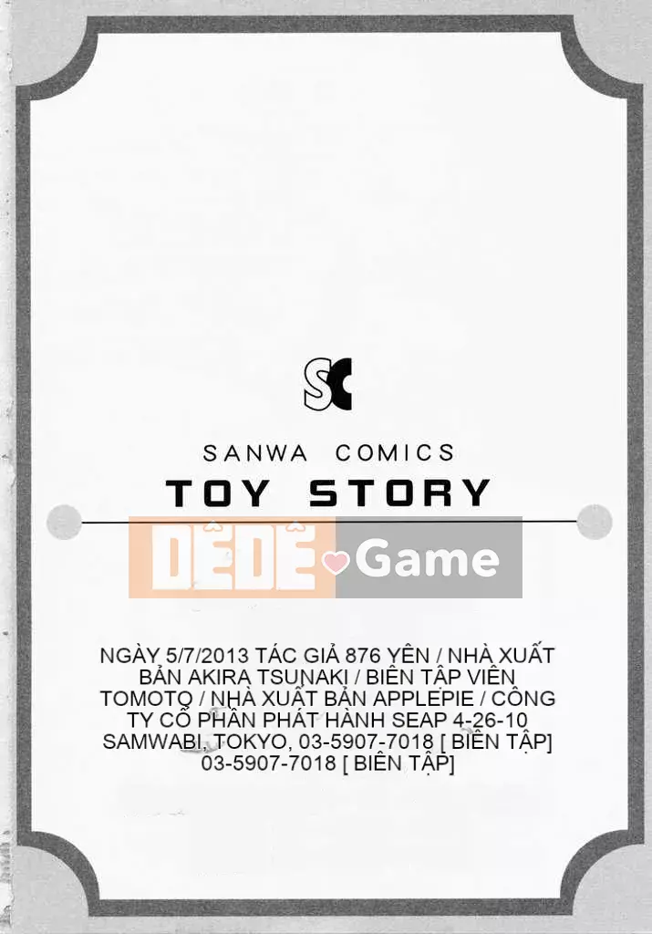 [Sumeira] CÂU CHUYỆN ĐỒ CHƠI