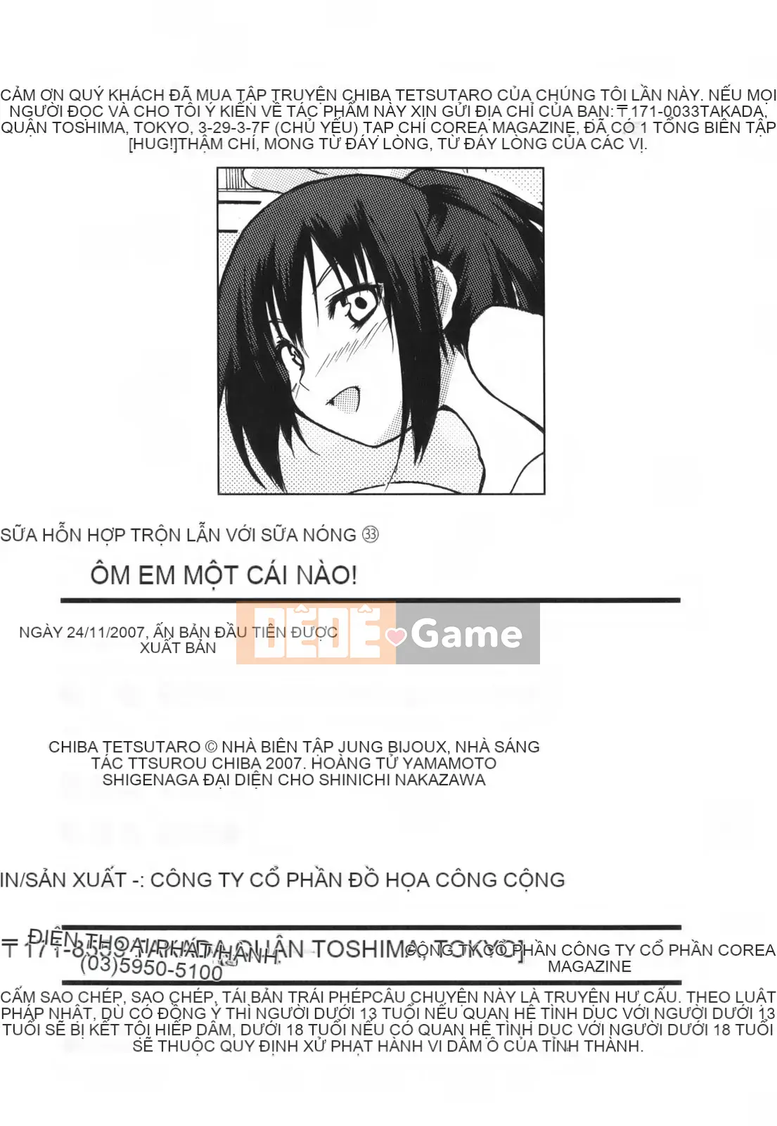 [Chiba Tetsutaro] Tôi sẽ ôm bạn!