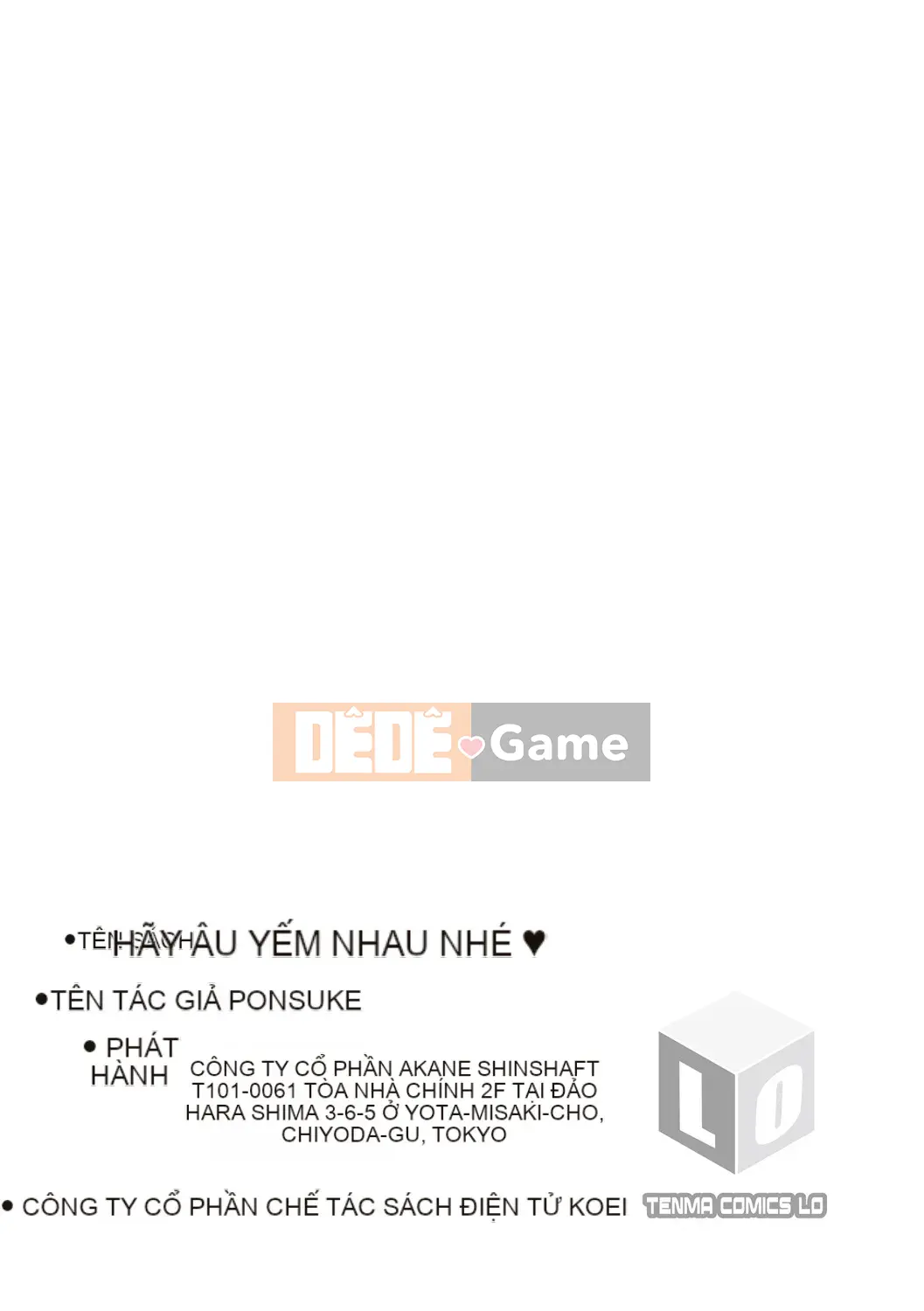 [Ponsuke] Tình yêu Tình yêu Hukkoshiyo♥ [Kỹ thuật số]