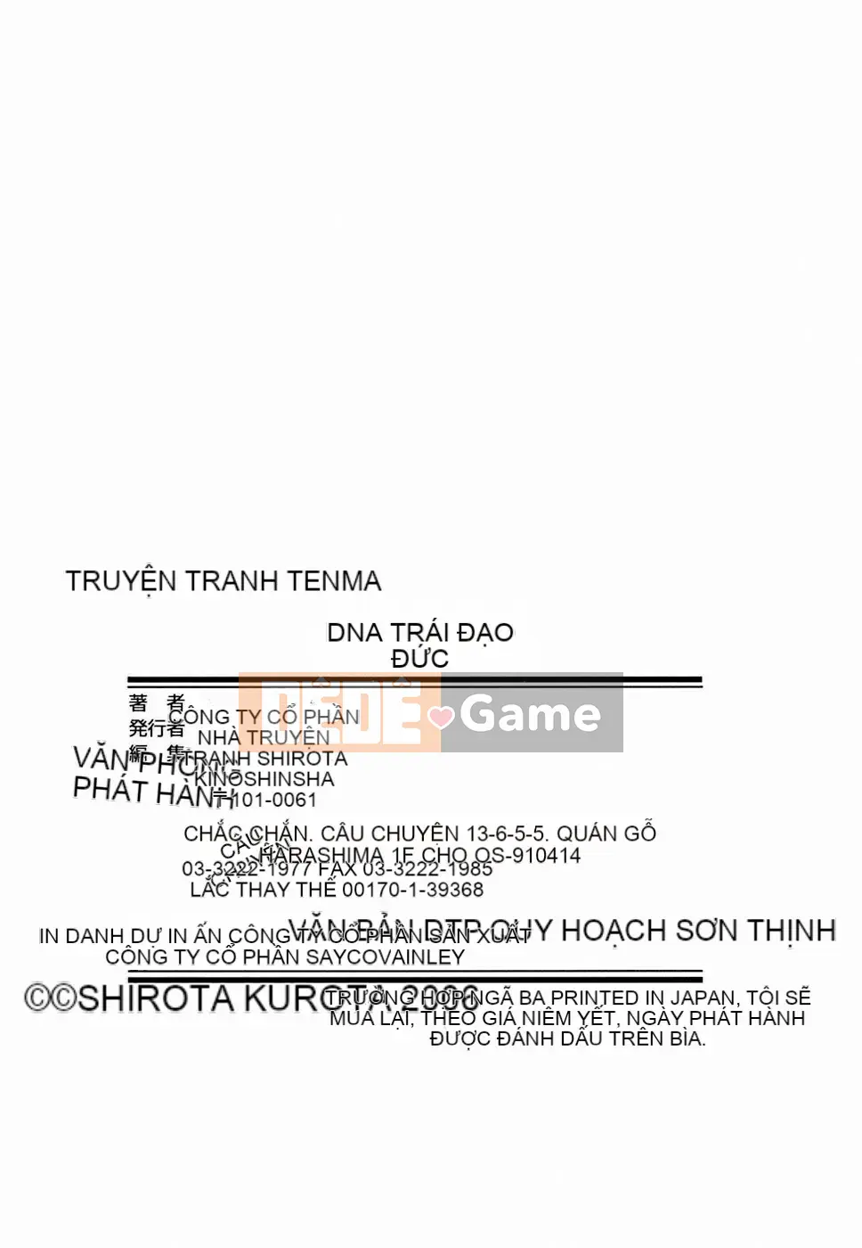 [Shirota Kurota] DNA vô đạo đức