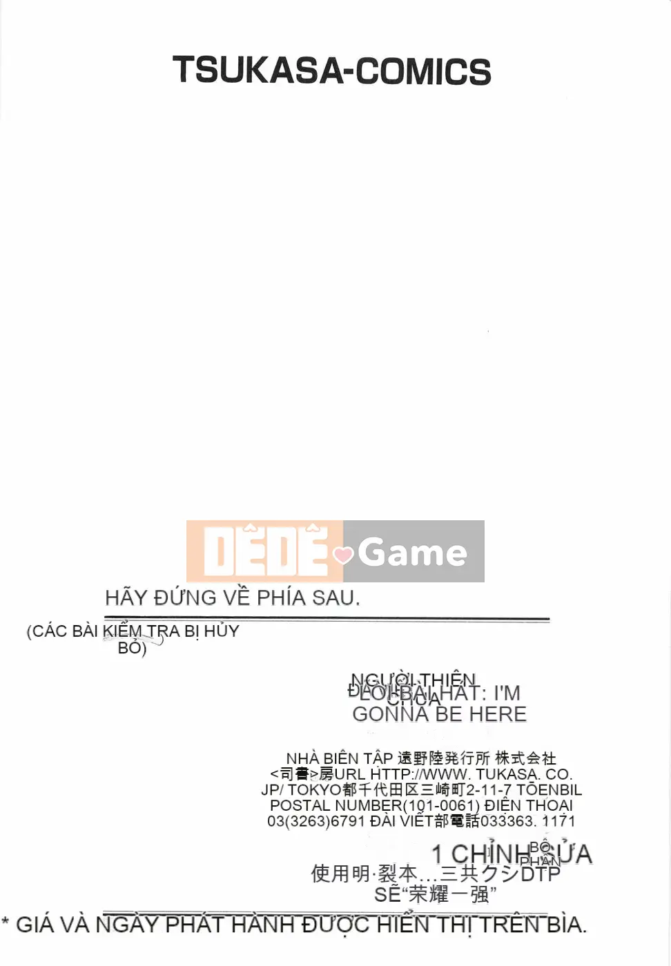 [Hidemi Amano] Đứng lại