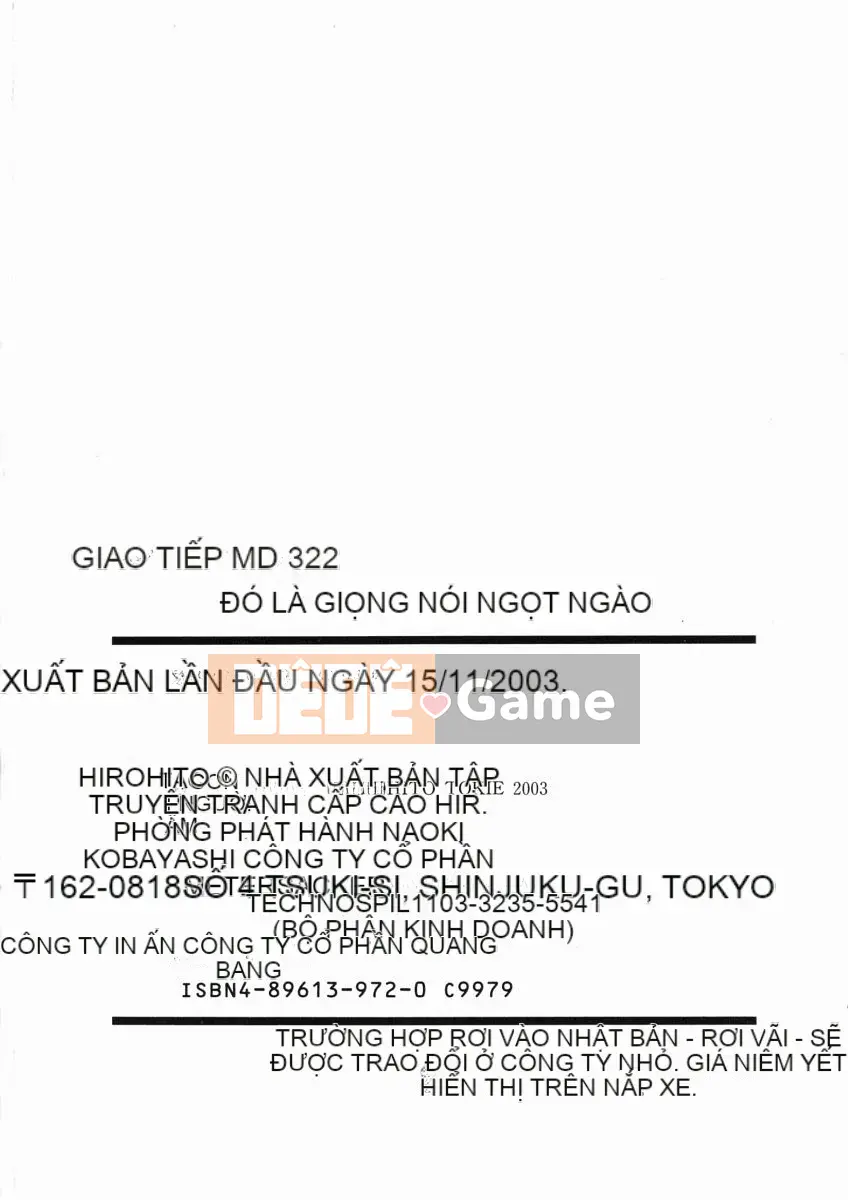 [Tokie Hirohito] Đó là giọng nói ngọt ngào