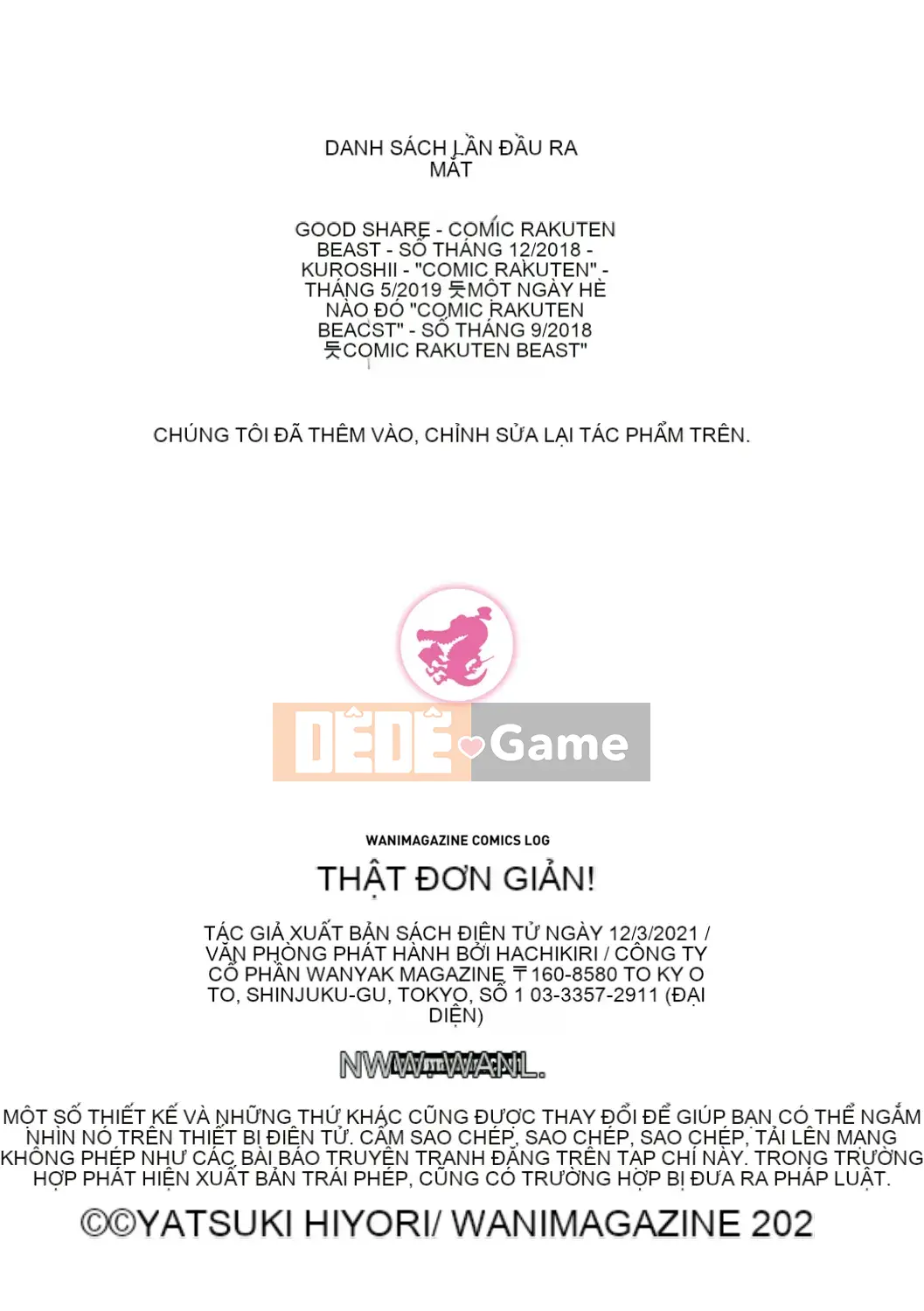 [Yaki Hiyori] Chorosugi! [Kỹ thuật số]