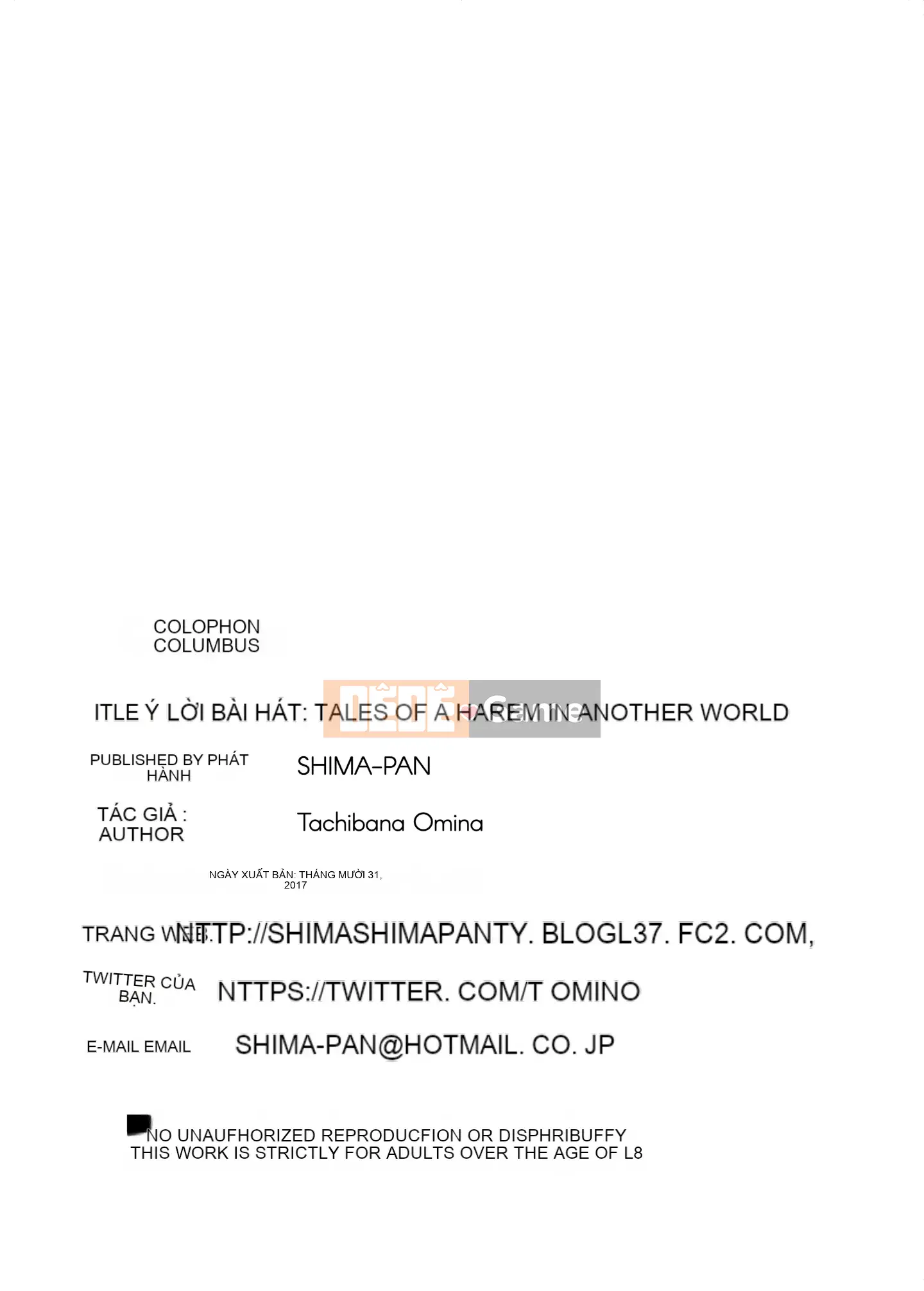 [Tachibana オミナ] Câu chuyện Harlem ở thế giới khác 1-4.5+ Gaiden [Cá nhân chán x tóc không sửa]