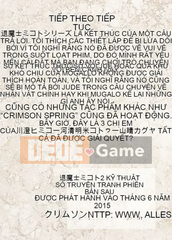 [Crimson] Exorcist Mikoto 2 (Mặt trời)