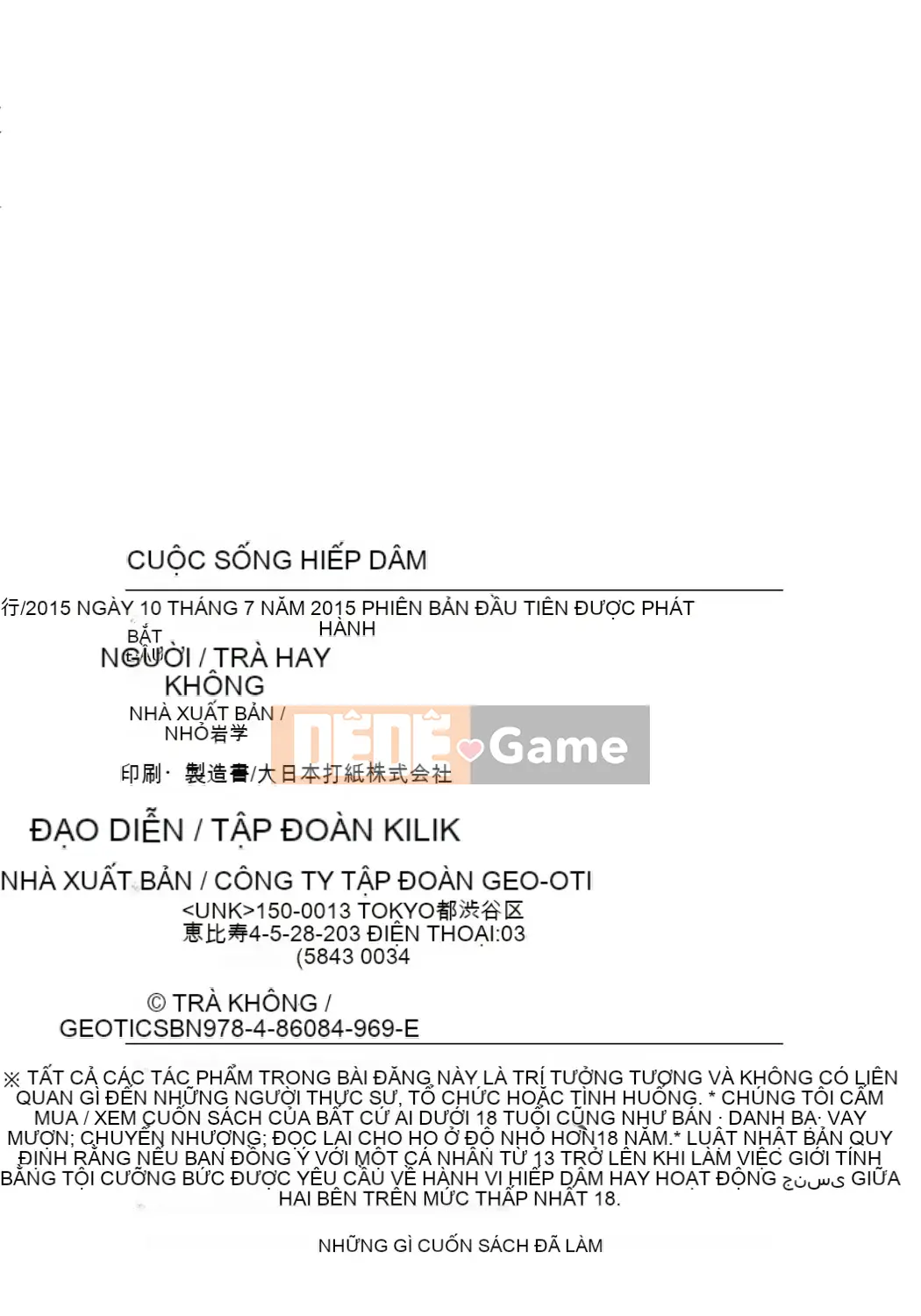 [Chuỗi] Hiếp dâm là cuộc sống