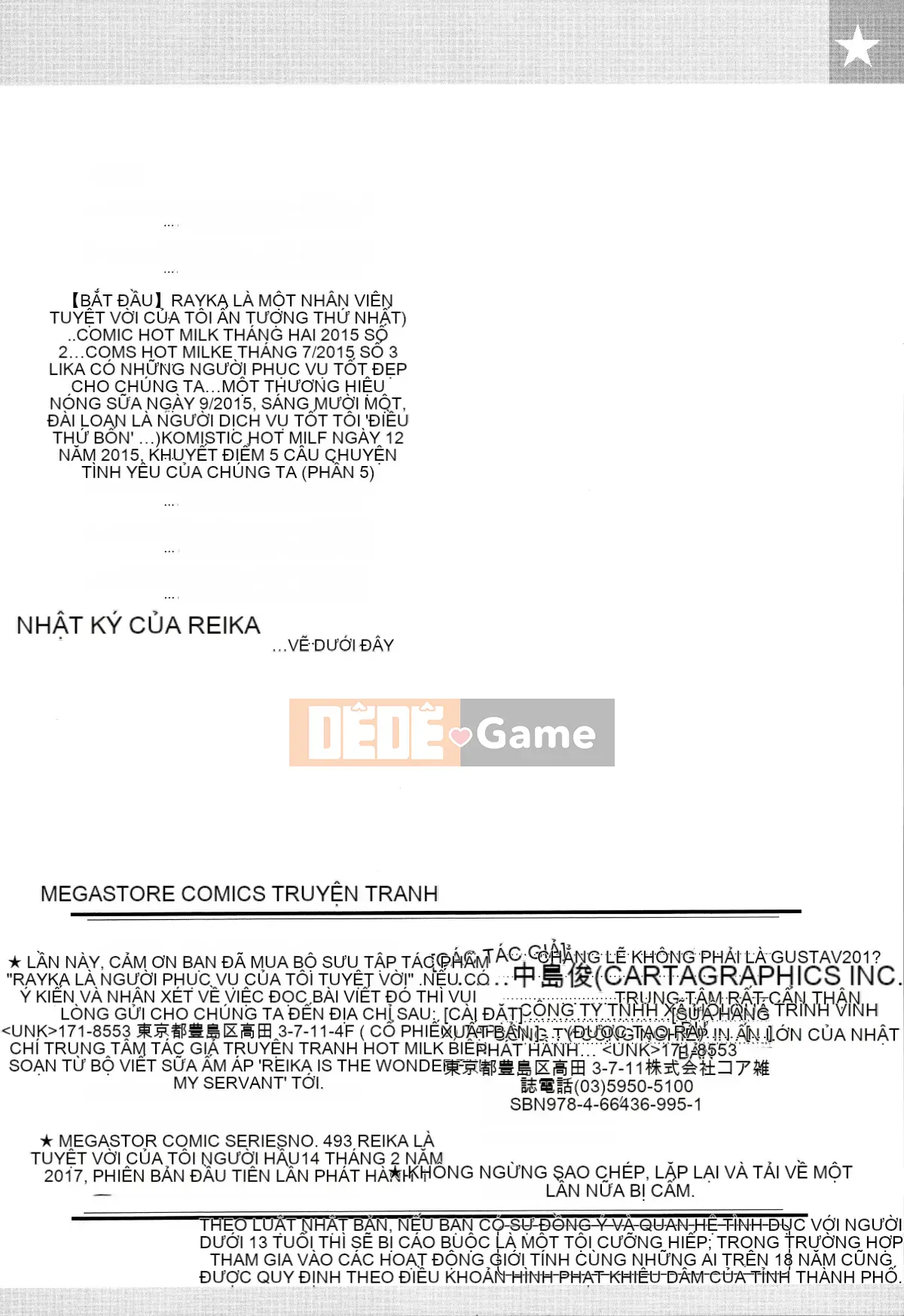 [Gustav] Reika là người giúp việc xuất sắc của tôi.