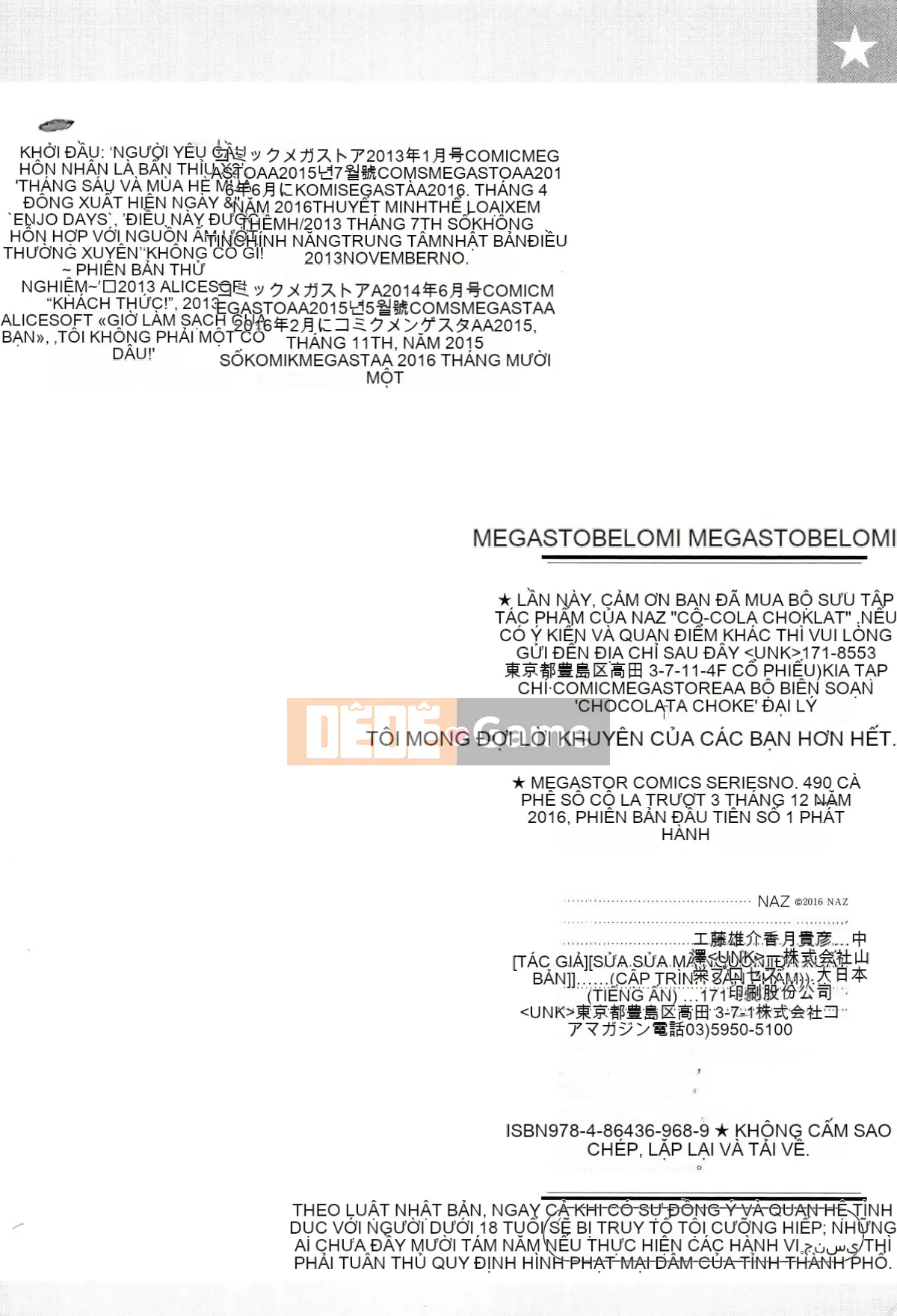 [NAZ] Cơn Sốt Sô Cô La Dâu Tây + Tập Sách 8P