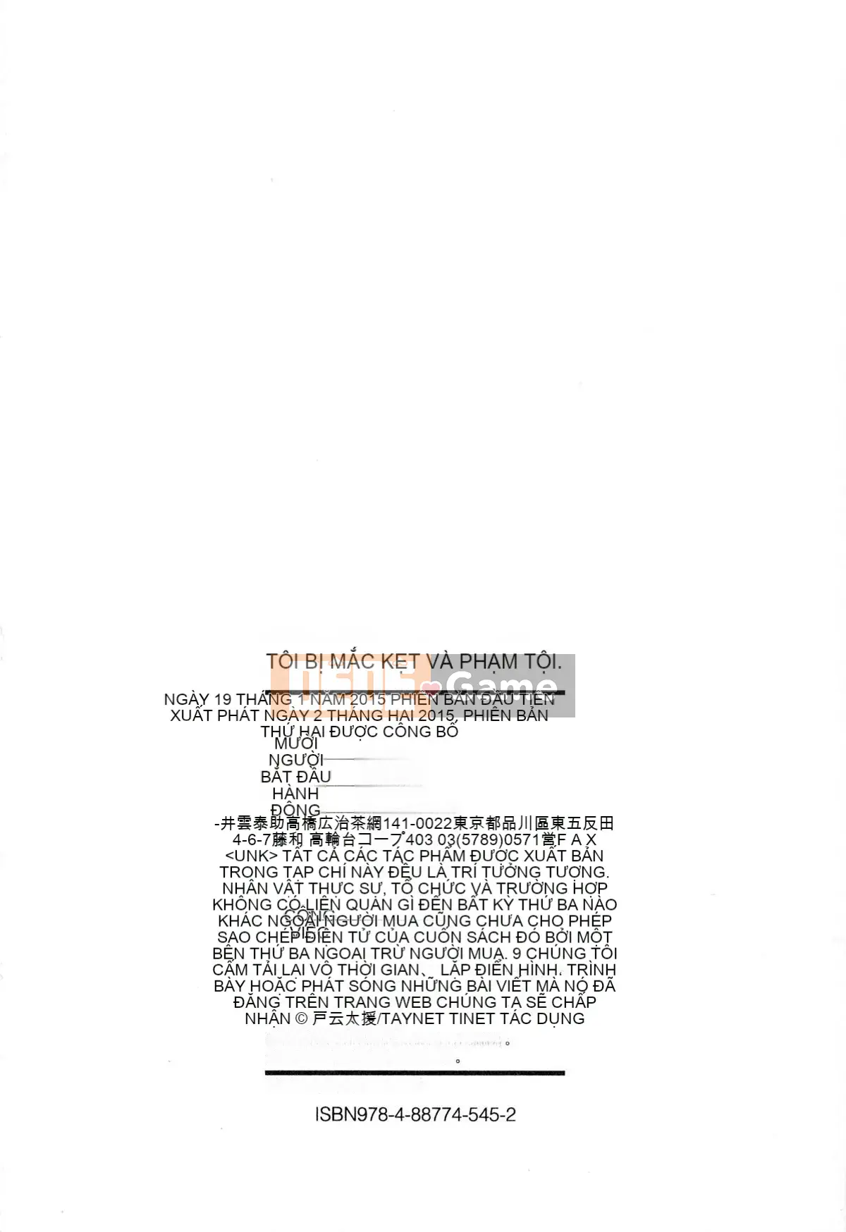 [Taisuke Igumo] Tôi là tù nhân