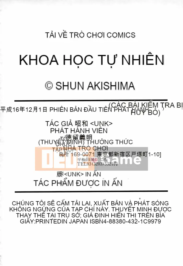 [Akishima Shun] KHOA HỌC TỰ NHIÊN