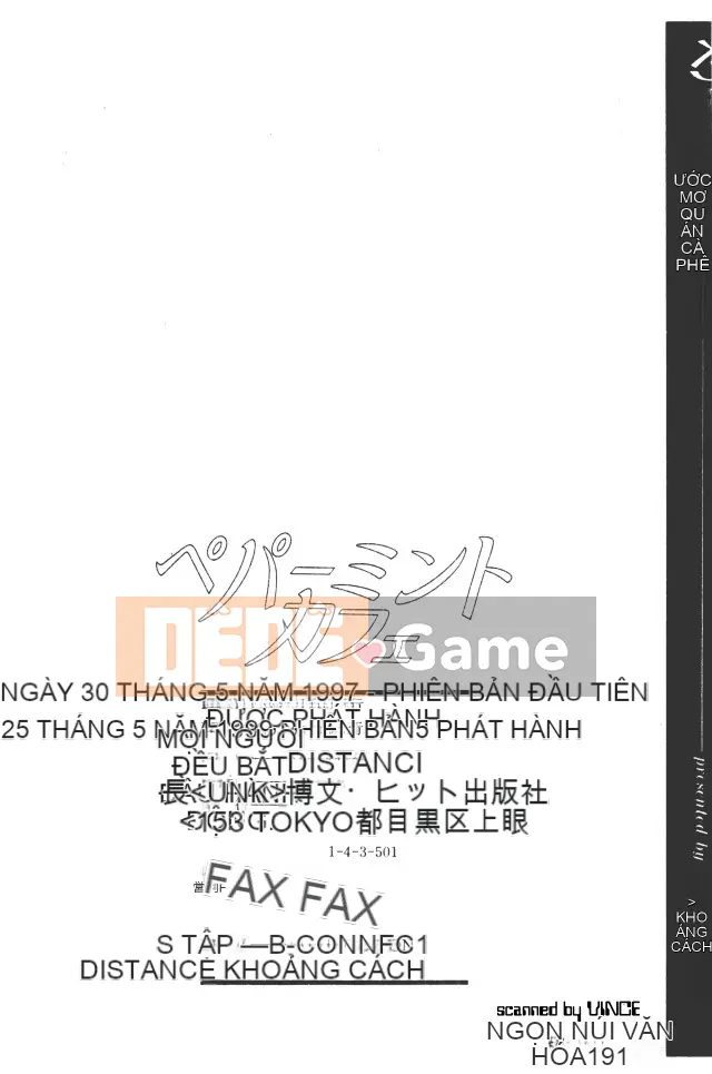 [DISTANCE] Peppermint Cafe [Tiếng Trung]