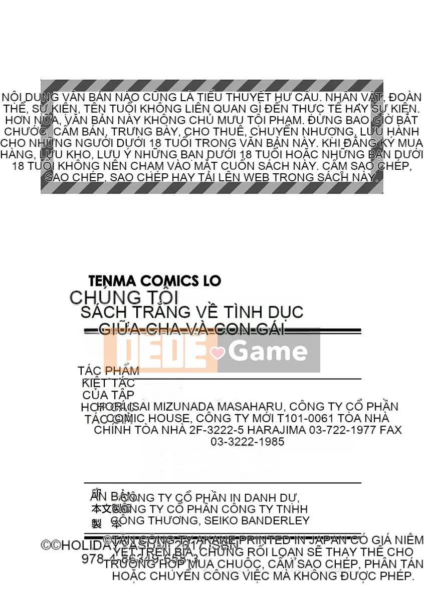 [Yasumizu Horidei] Sách trắng tình yêu tình dục của cha và con gái