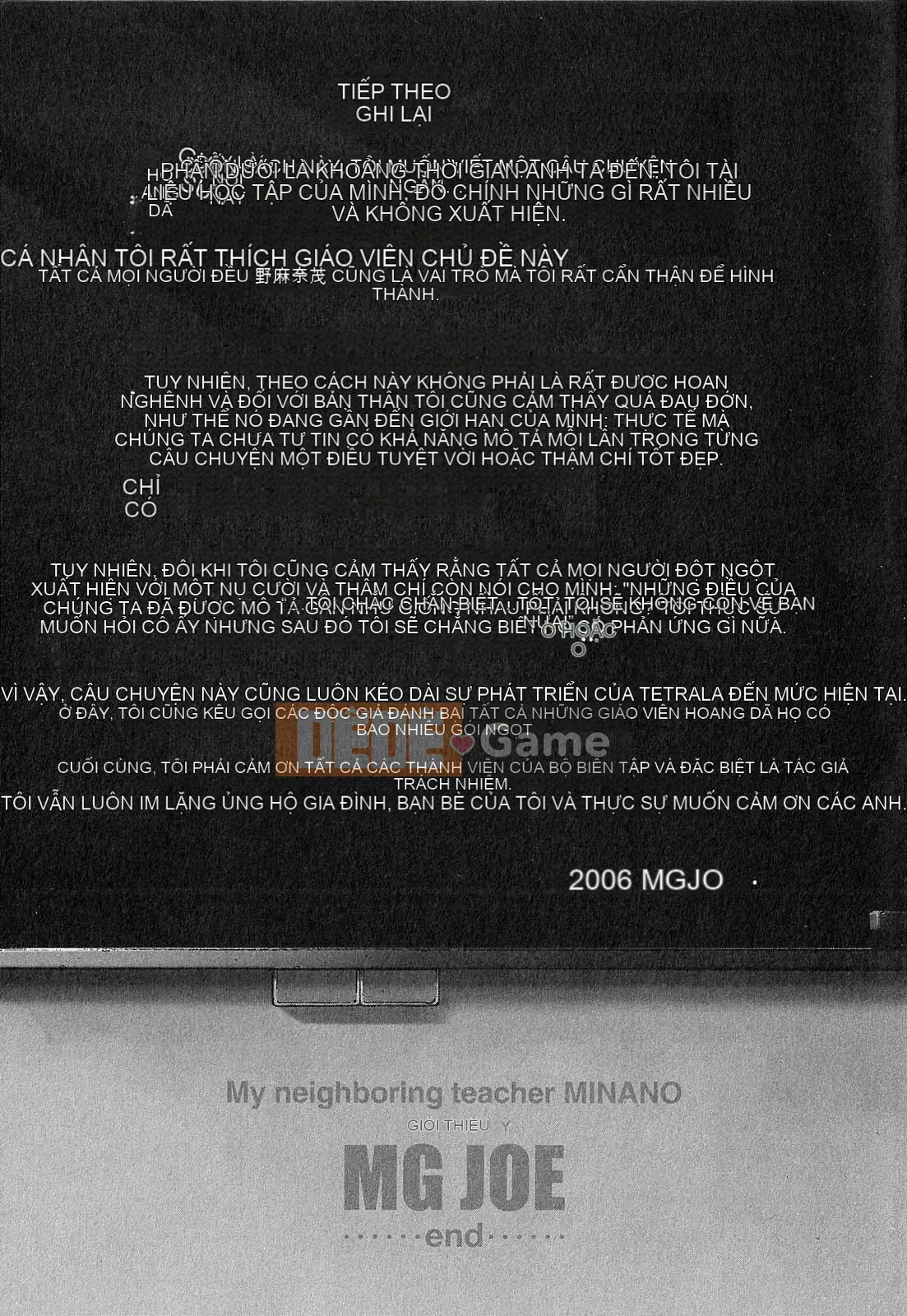 [MG Joe] Người hàng xóm Minano Sensei 1