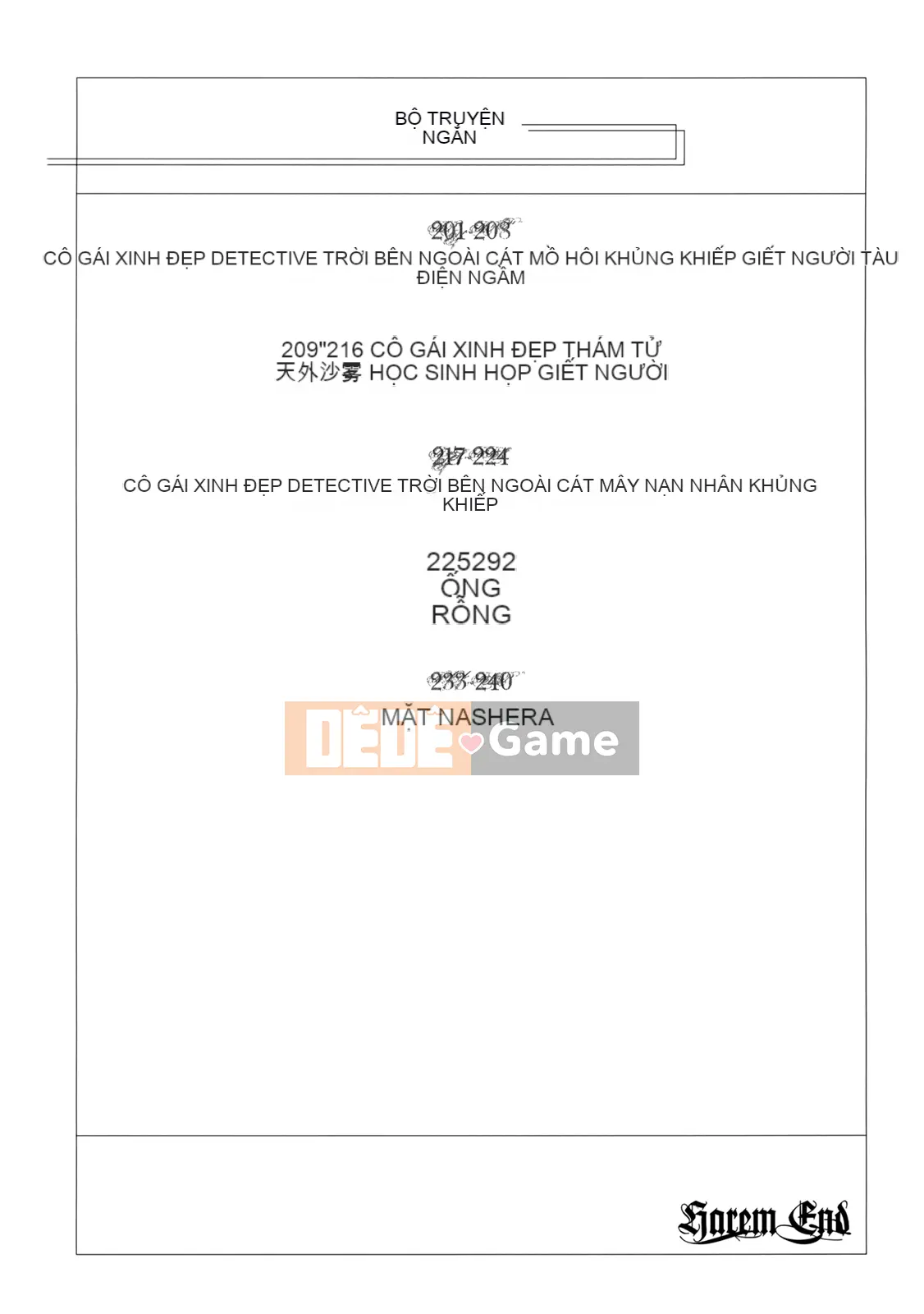 [Shintaro Kago] Hậu Cung Buổi Chiều Kết Thúc