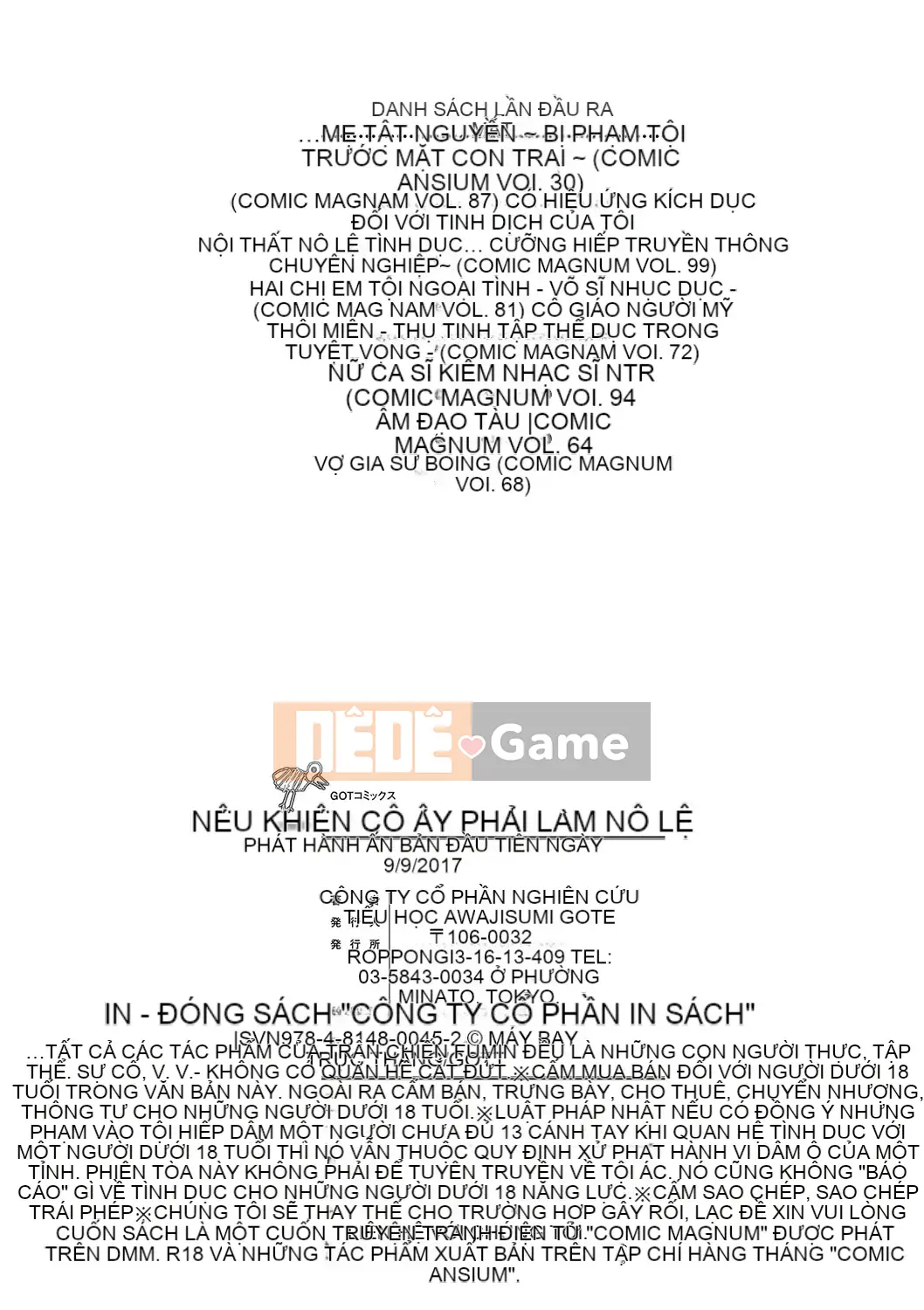 [Nhóm quét 4K][Awaji Himeji] Nếu bạn biến cô ấy thành nô lệ