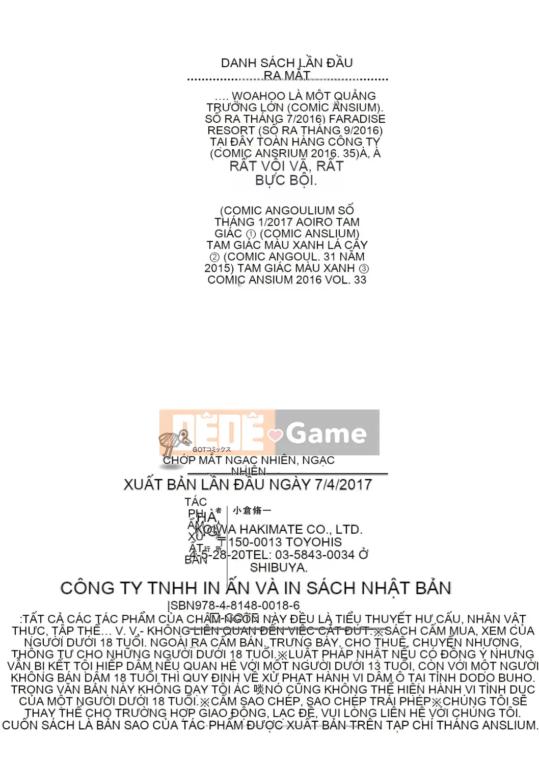 [Shuichi Ogura] Thiên đường nguy hiểm