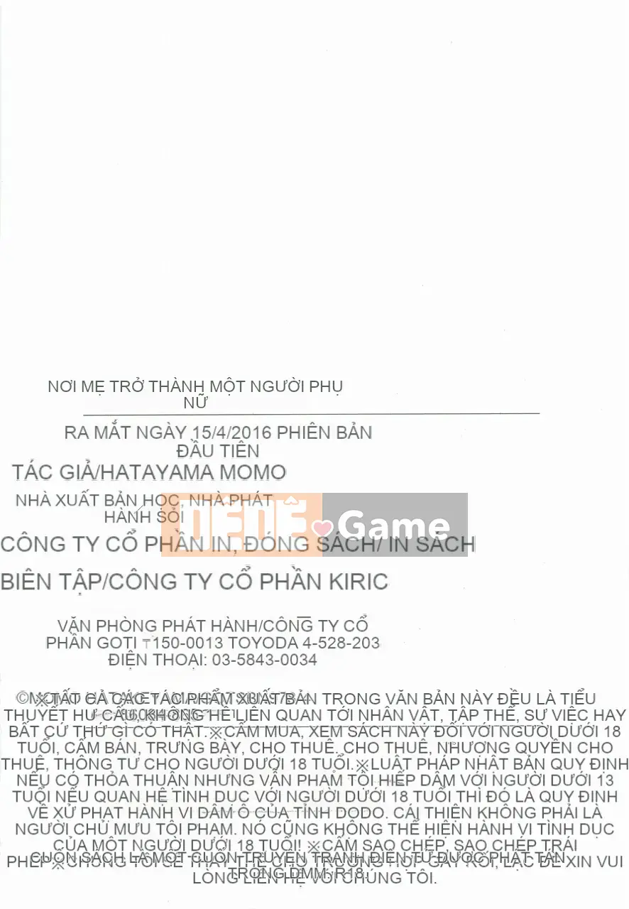[Momoya Hatakeyama] Nơi mẹ trở thành phụ nữ