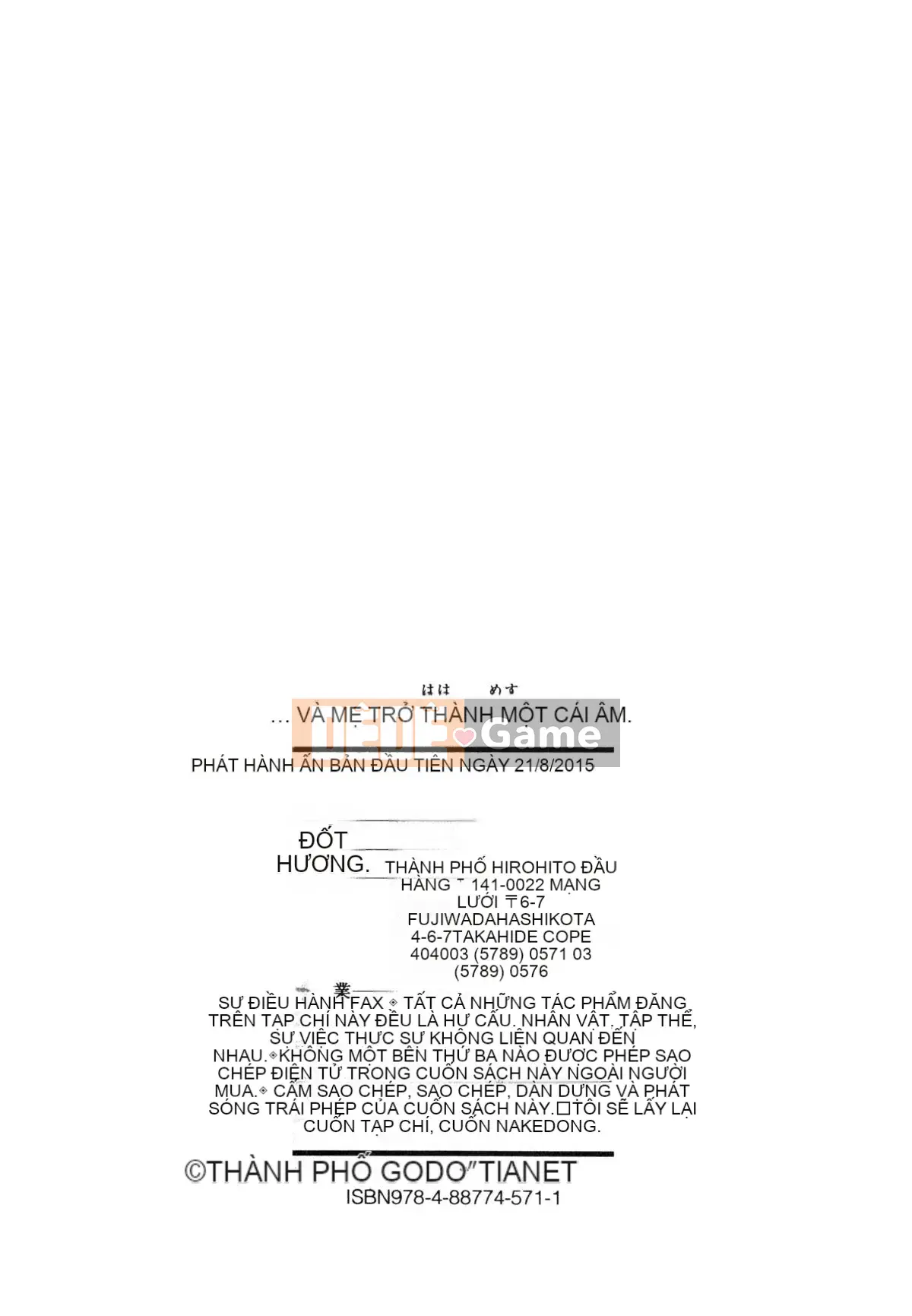 [Narushima Godot] …và người mẹ trở thành phụ nữ