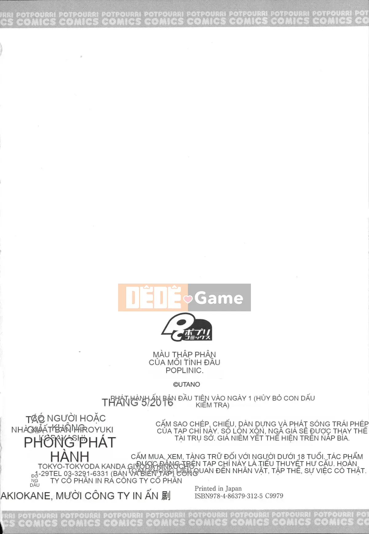 [Utano] Mười màu tình đầu