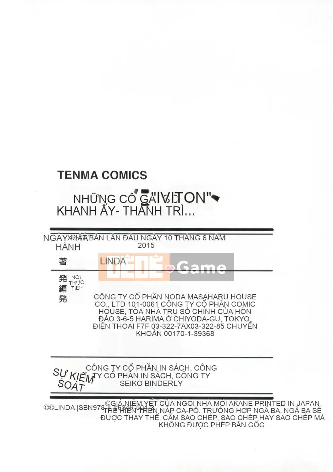 [LINDA] Hononokoibito ~Những cô gái điếm gọn gàng và sạch sẽ~