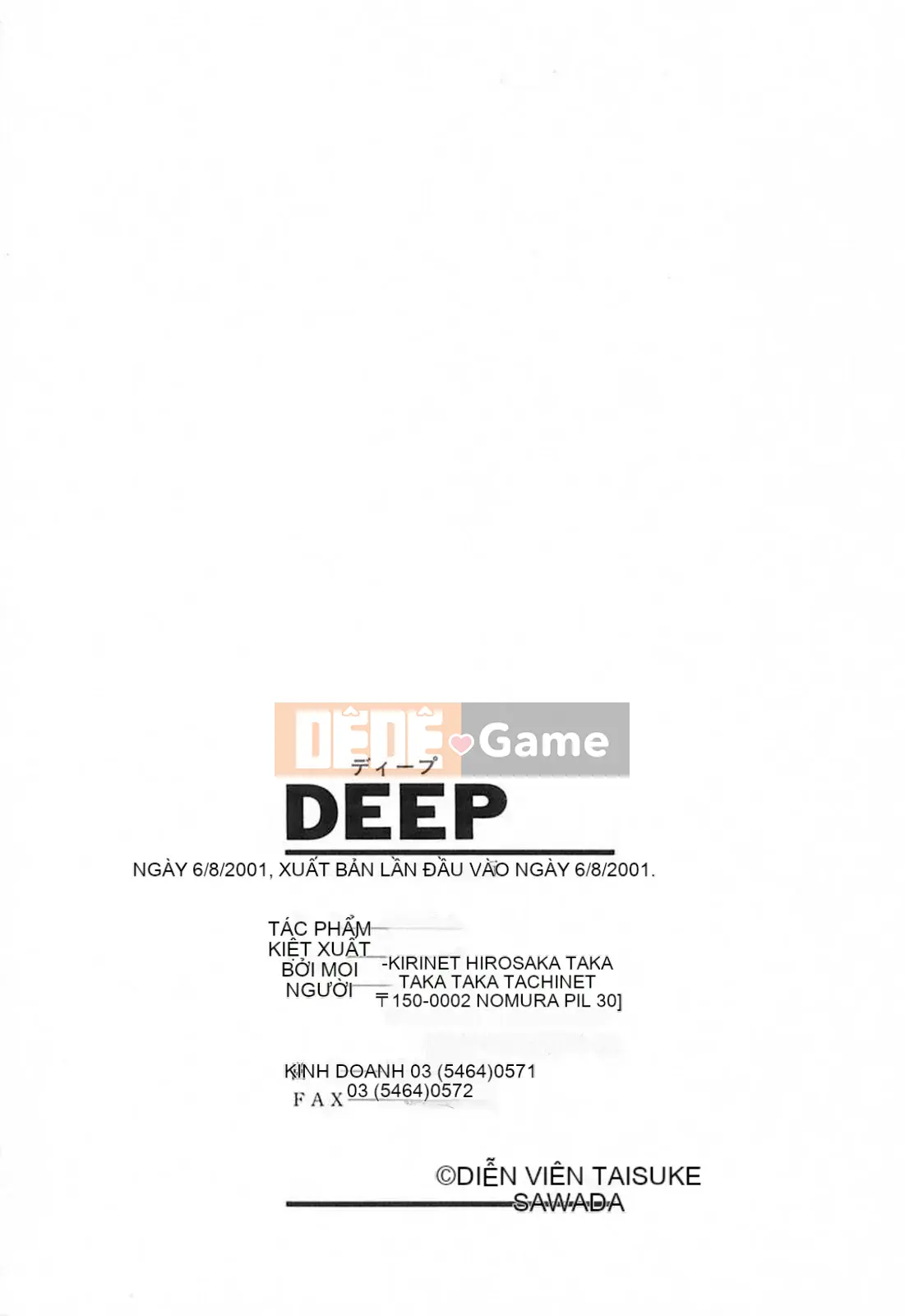 [Daisuke Sawada] Sâu