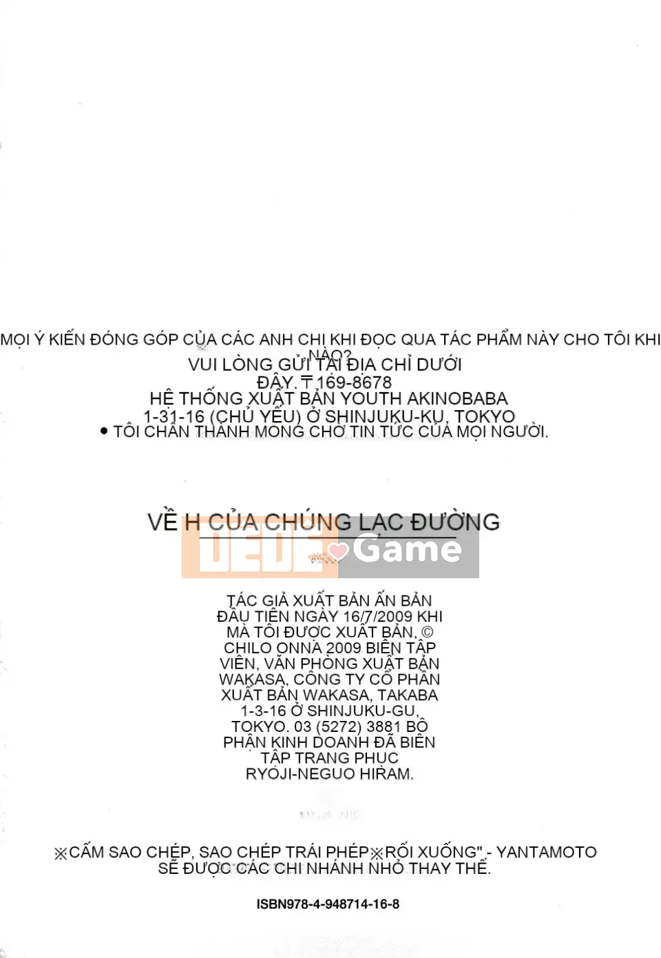 [Chiro Onda] Về H đã mất của chúng ta