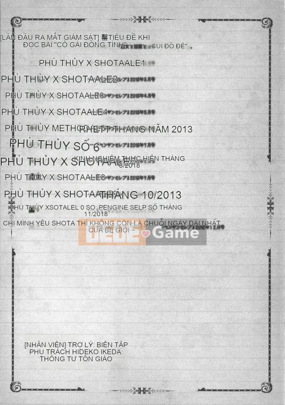 [Sena Yotaro] Phù thủy x Shota