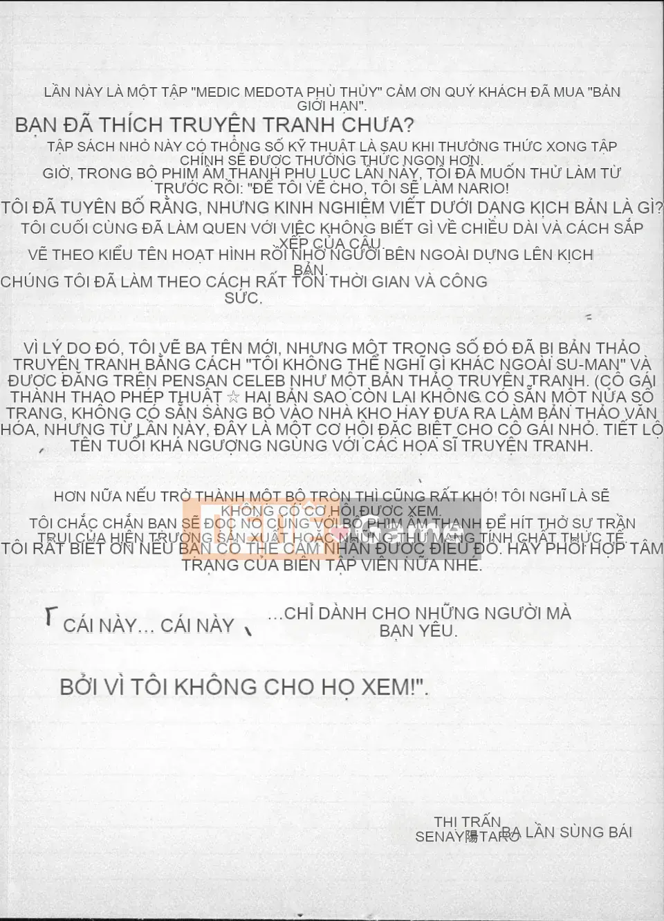 [Sena Yotaro] Phù thủy x Shota