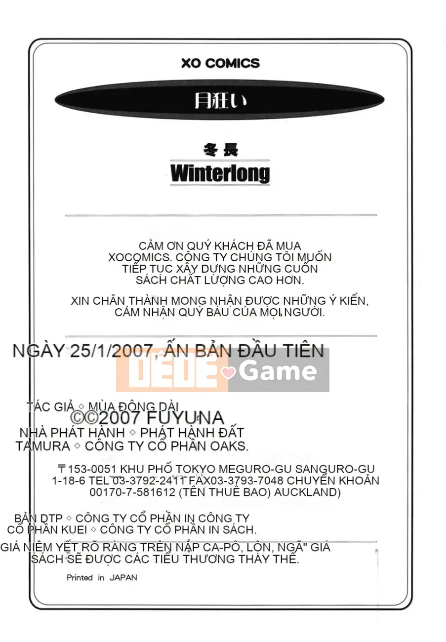 [Fuyucho] Mặt trăng điên cuồng