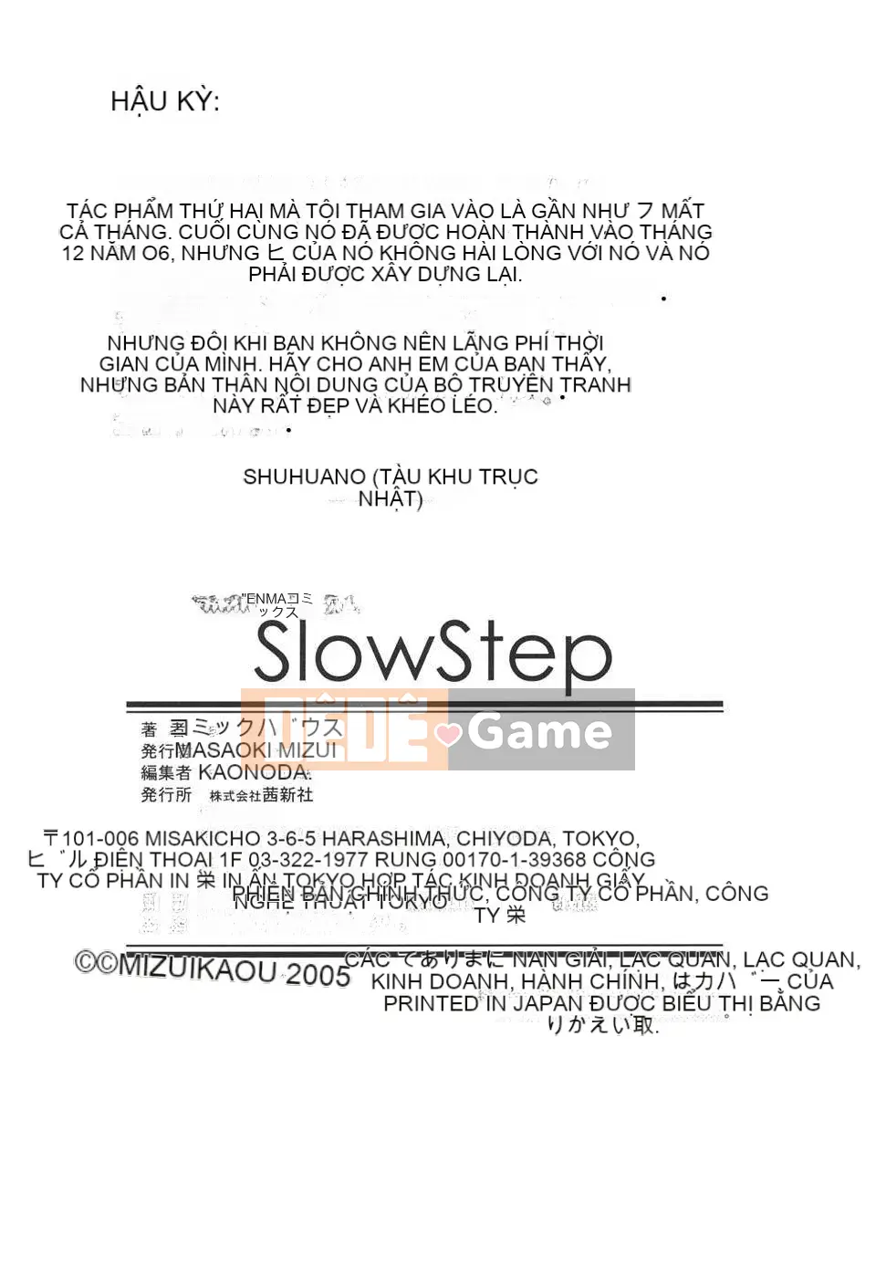 [Mizui Kao] BƯỚC CHẬM