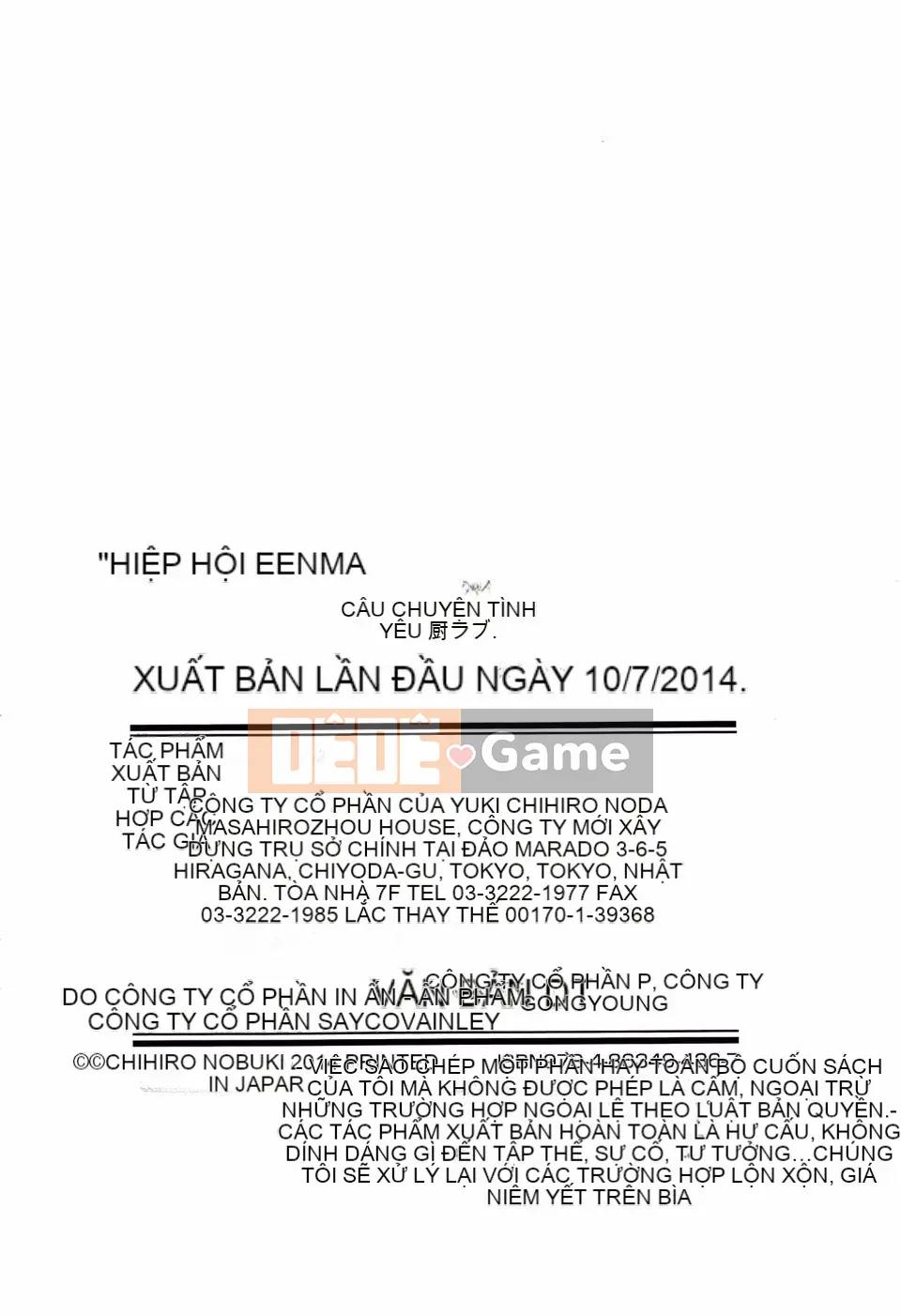 [Nobuki Chihiro] Căn Bếp Tình Yêu.