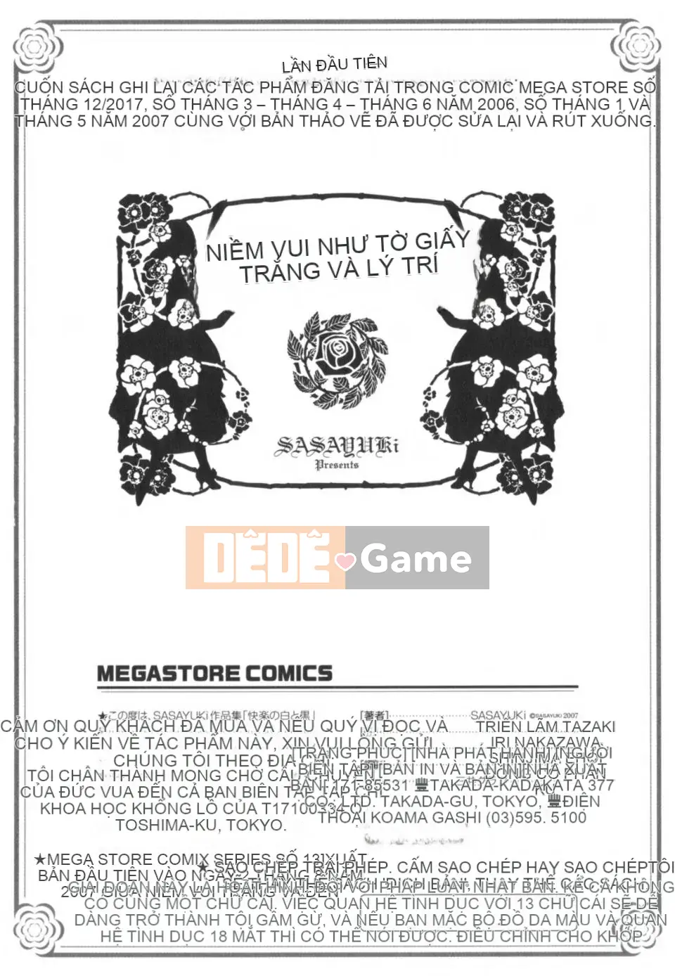 [SASAYUKi] Niềm vui của trắng và đen