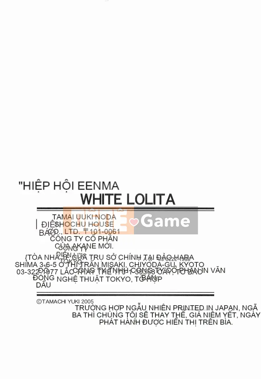 [Tamachi Yuki] LOLITA TRẮNG