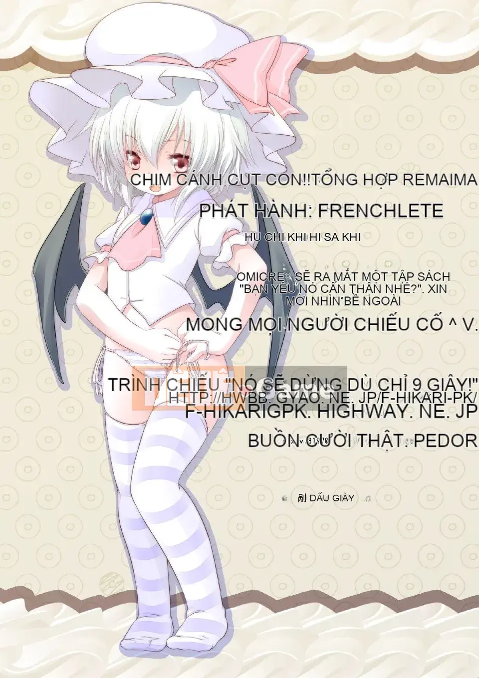 (C82) [Thư tiếng Pháp (Fujisaki Hikari)] Pedoria!Remilia Soushuuhen (Touhou)