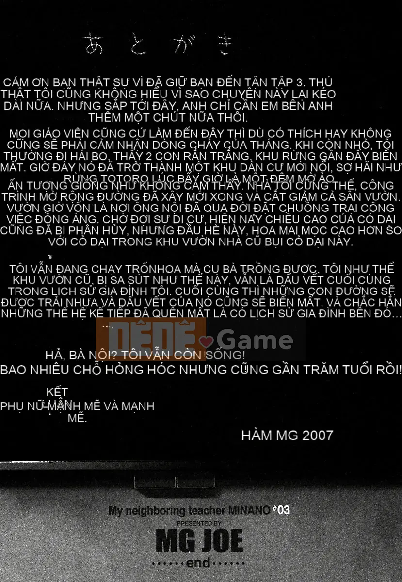 [MG Joe] Thầy Tonari Minano Tập 3